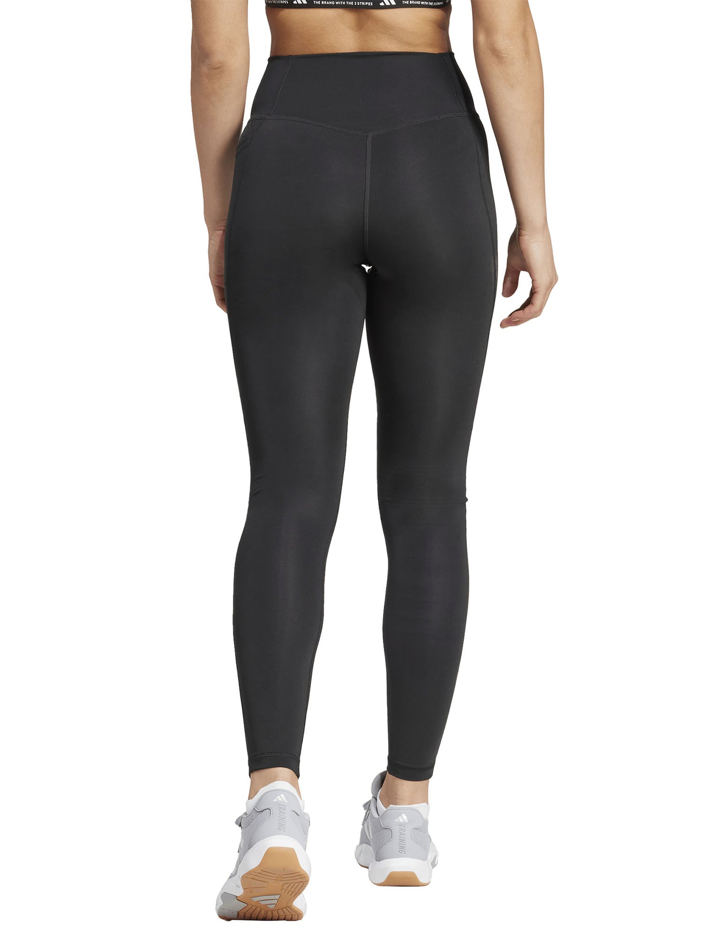 LEGGINGS OPTIME ESSENTIALS CON TASCA A LUNGHEZZA INTERA ADIDAS DA DONNA NERO
