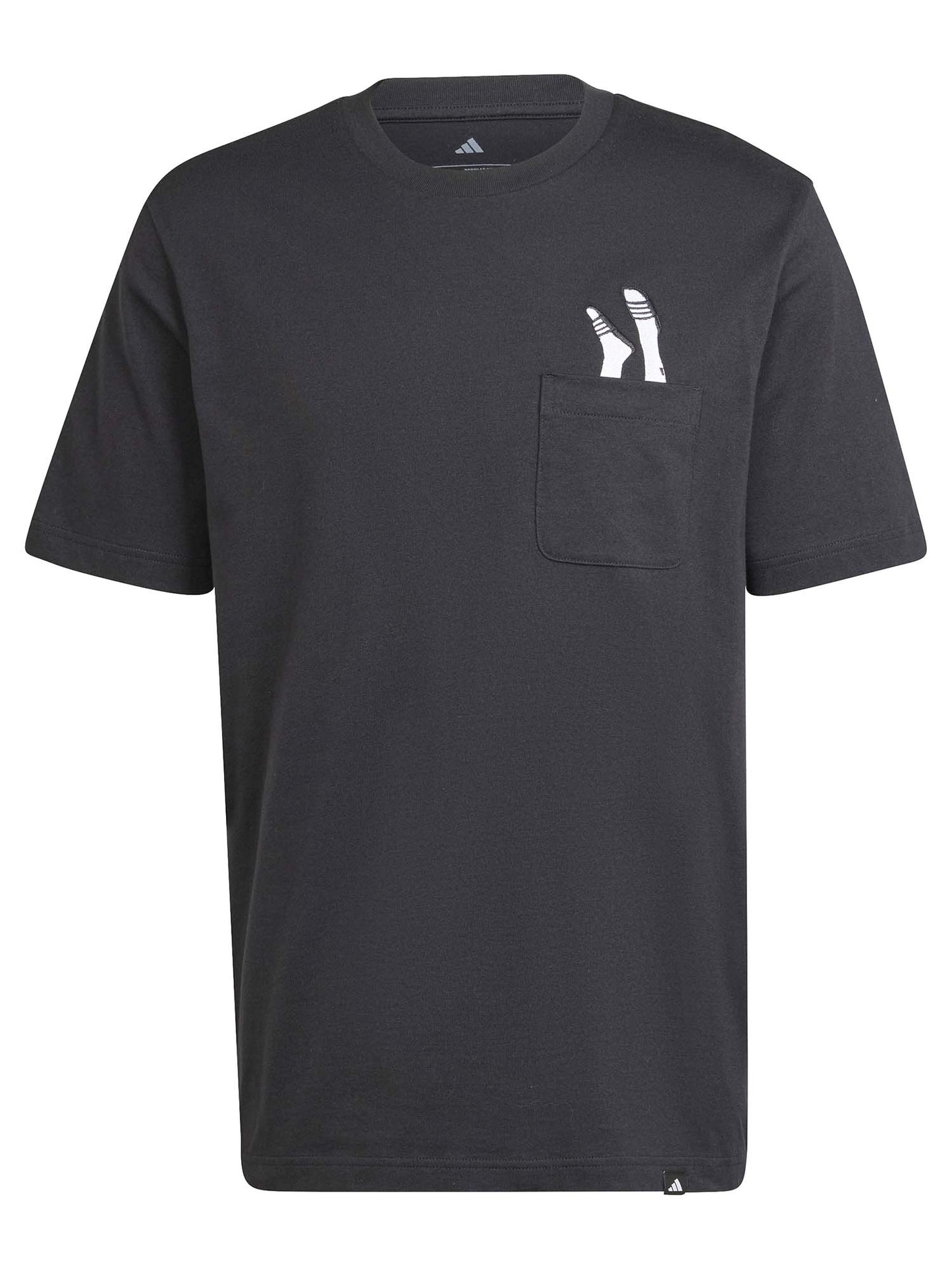 T-SHIRT SLIDES GRAPHIC POCKET ADIDAS UOMO NERO
