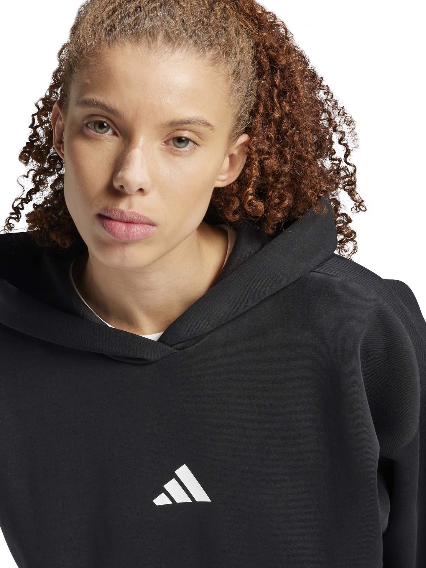Felpa con cappuccio Adidas Future Icons 3-Stripes nero da donna