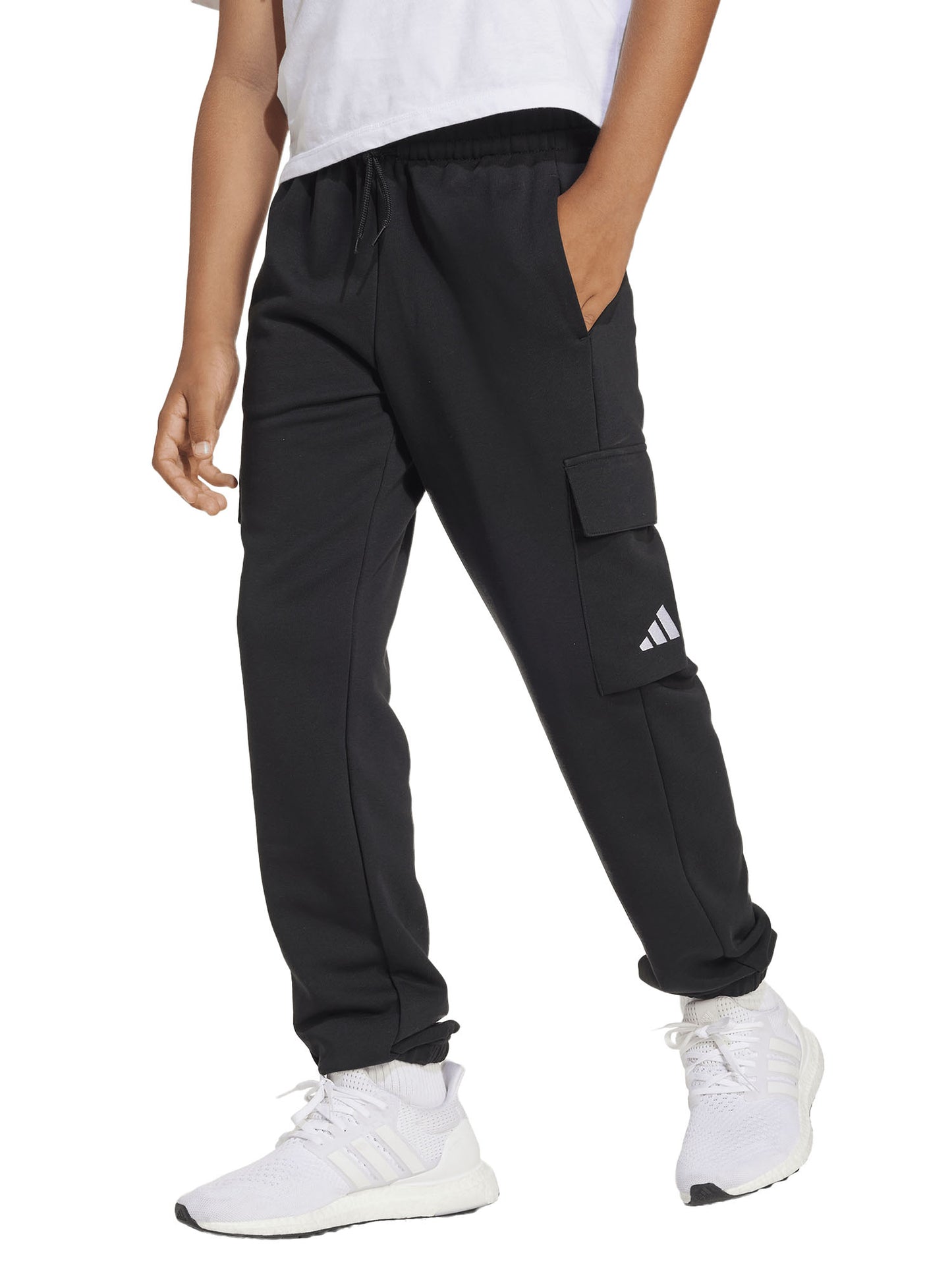 PANTALONE ESSENTIALS CARGO BAMBINI NERO