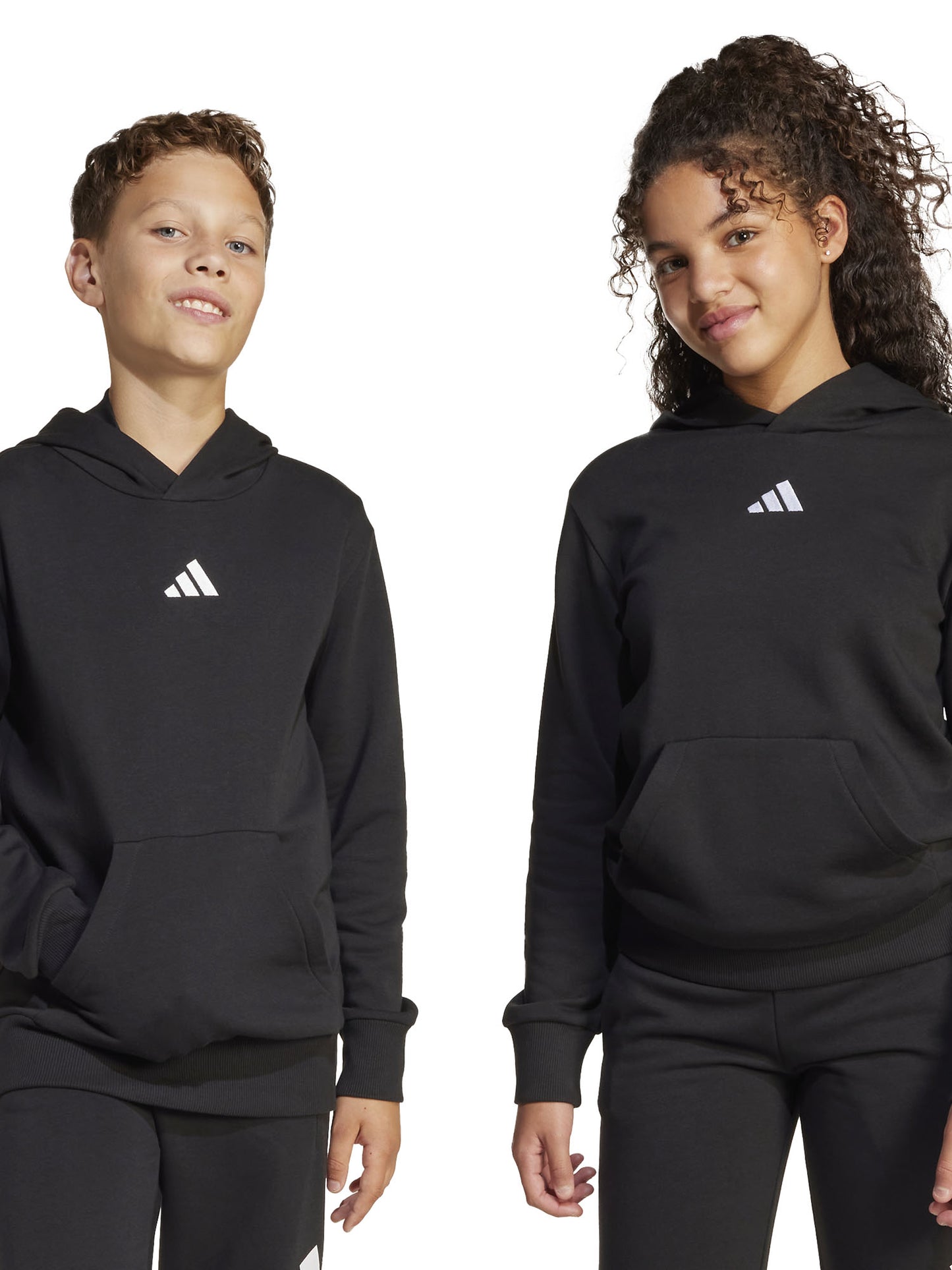 FELPA CON CAPPUCCIO ADIDAS JUNIOR UNISEX NERO
