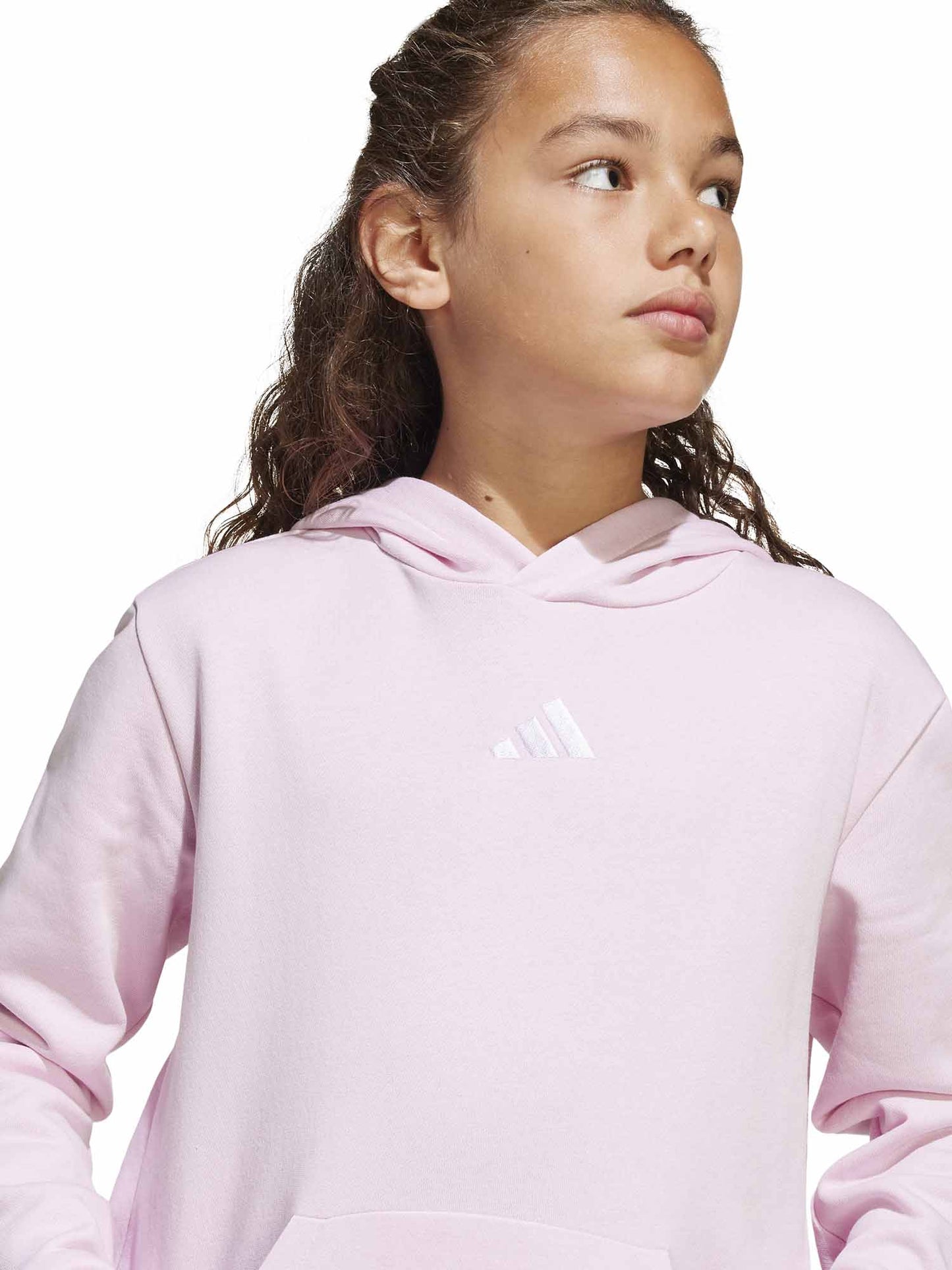 FELPA CON CAPPUCCIO ESSENTIALS ADIDAS BAMBINA ROSA