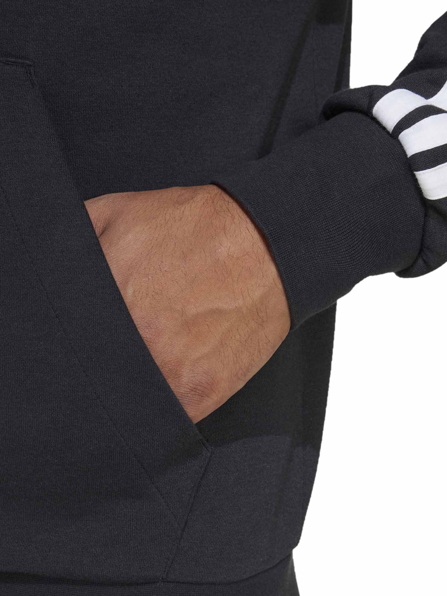 Felpa con cappuccio Essentials Full Zip da uomo in nero