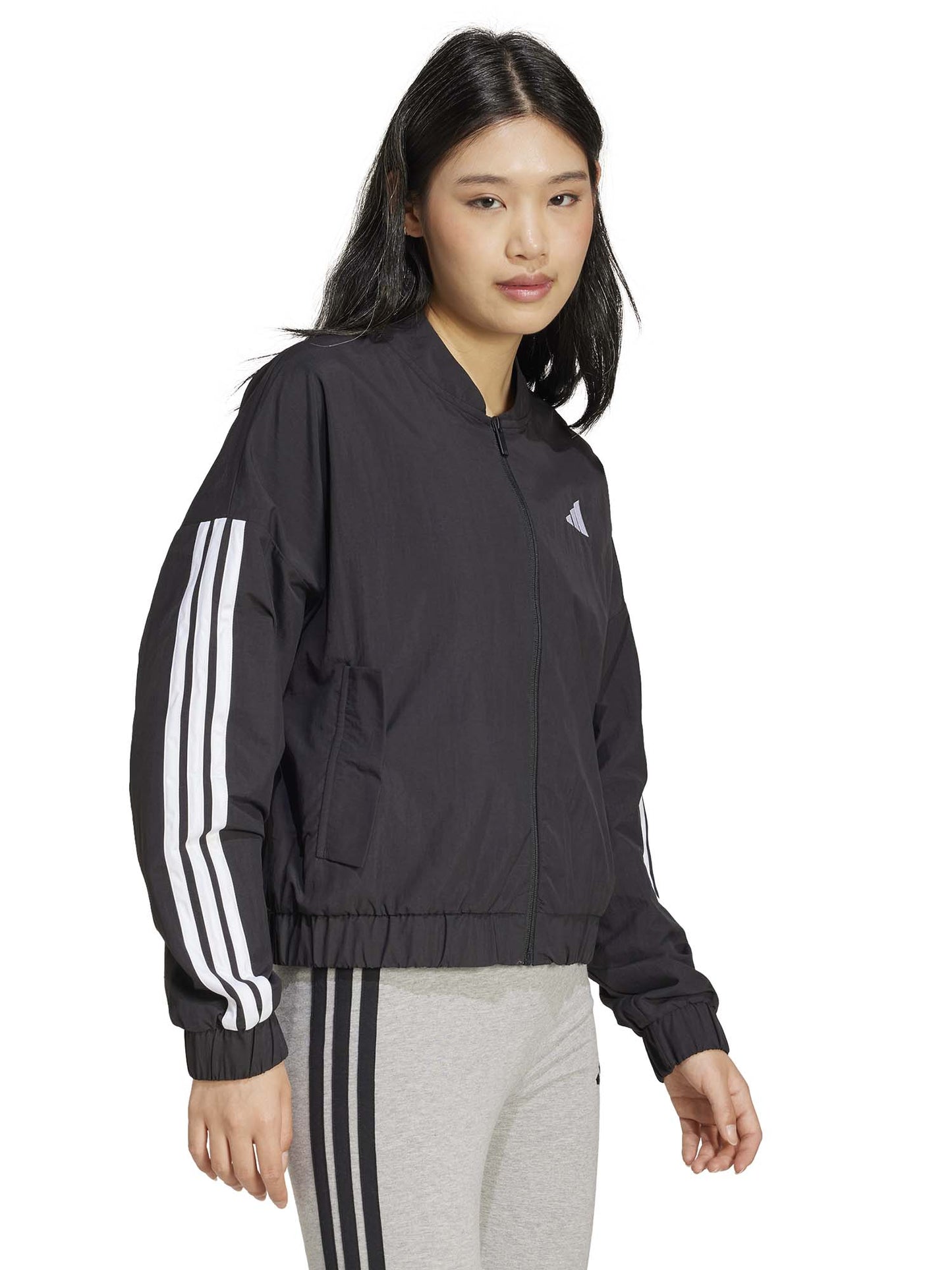 FELPA WOVEN BOMBER ADIDAS DONNA NERO