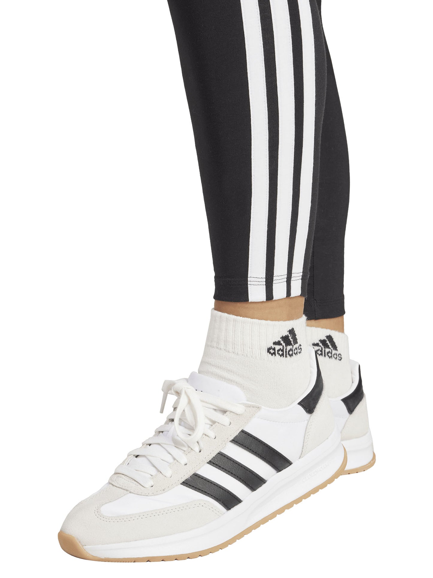 Leggings Basic Adidas da donna nero con vita alta e vestibilità stretch