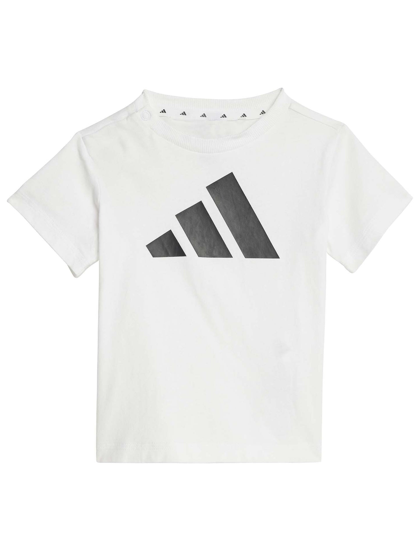 COMPLETO T-SHIRT CON SHORT ADIDAS BAMBINO BIANCO-NERO