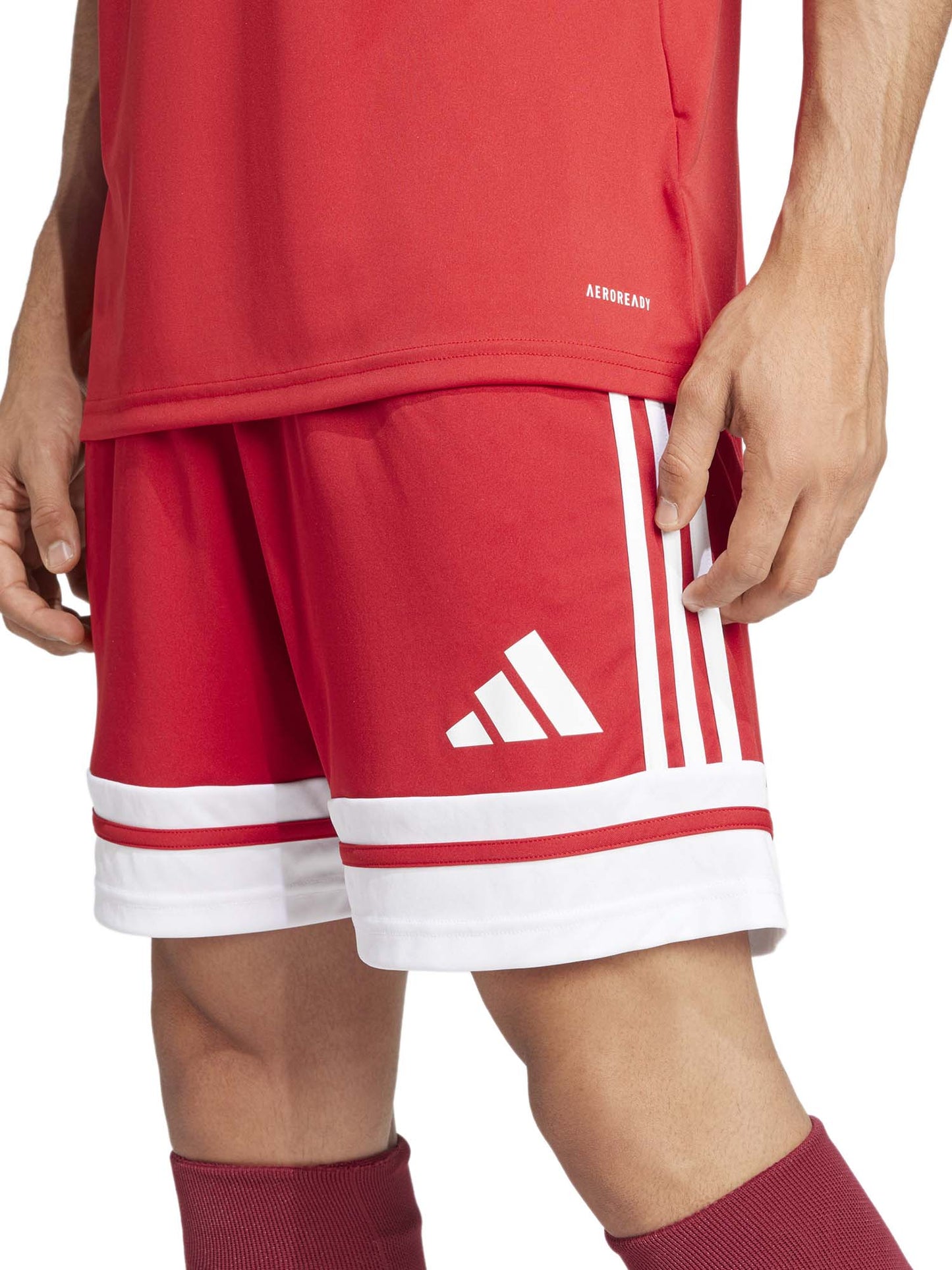 Adidas squadra 25 t-shirt mm calcio da uomo rosso