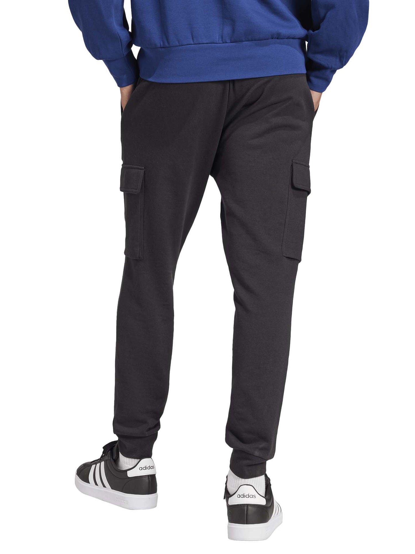 PANTALONE CARGO FEELCOZY ADIDAS DA UOMO NERO BIANCO