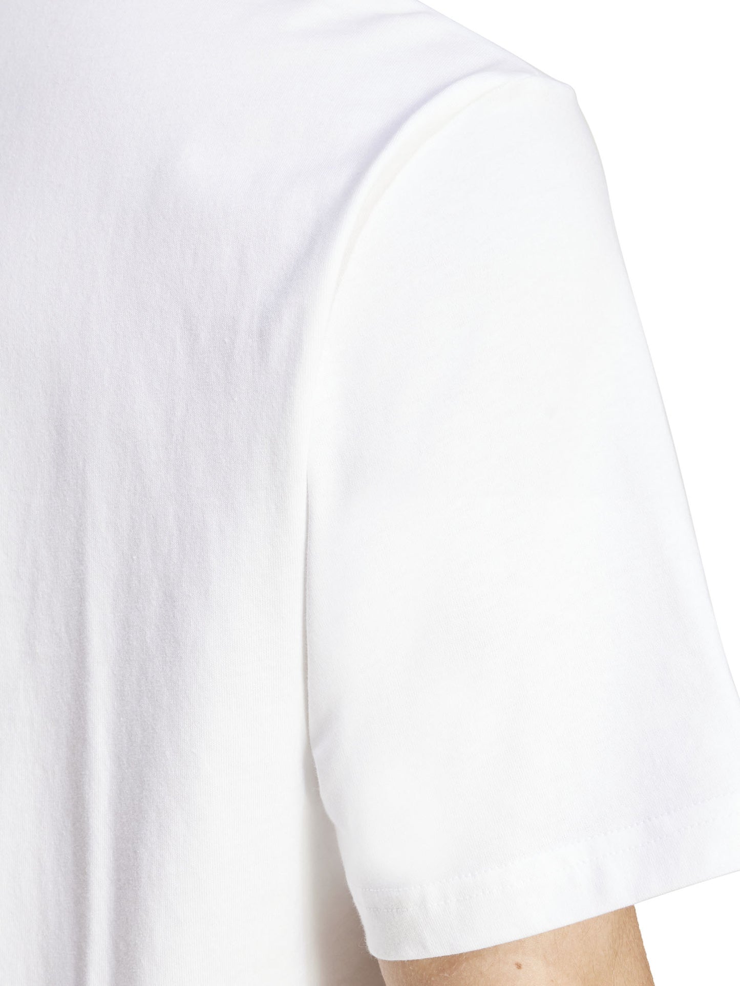 T-shirt Essentials Linear Adidas da uomo in cotone bianca