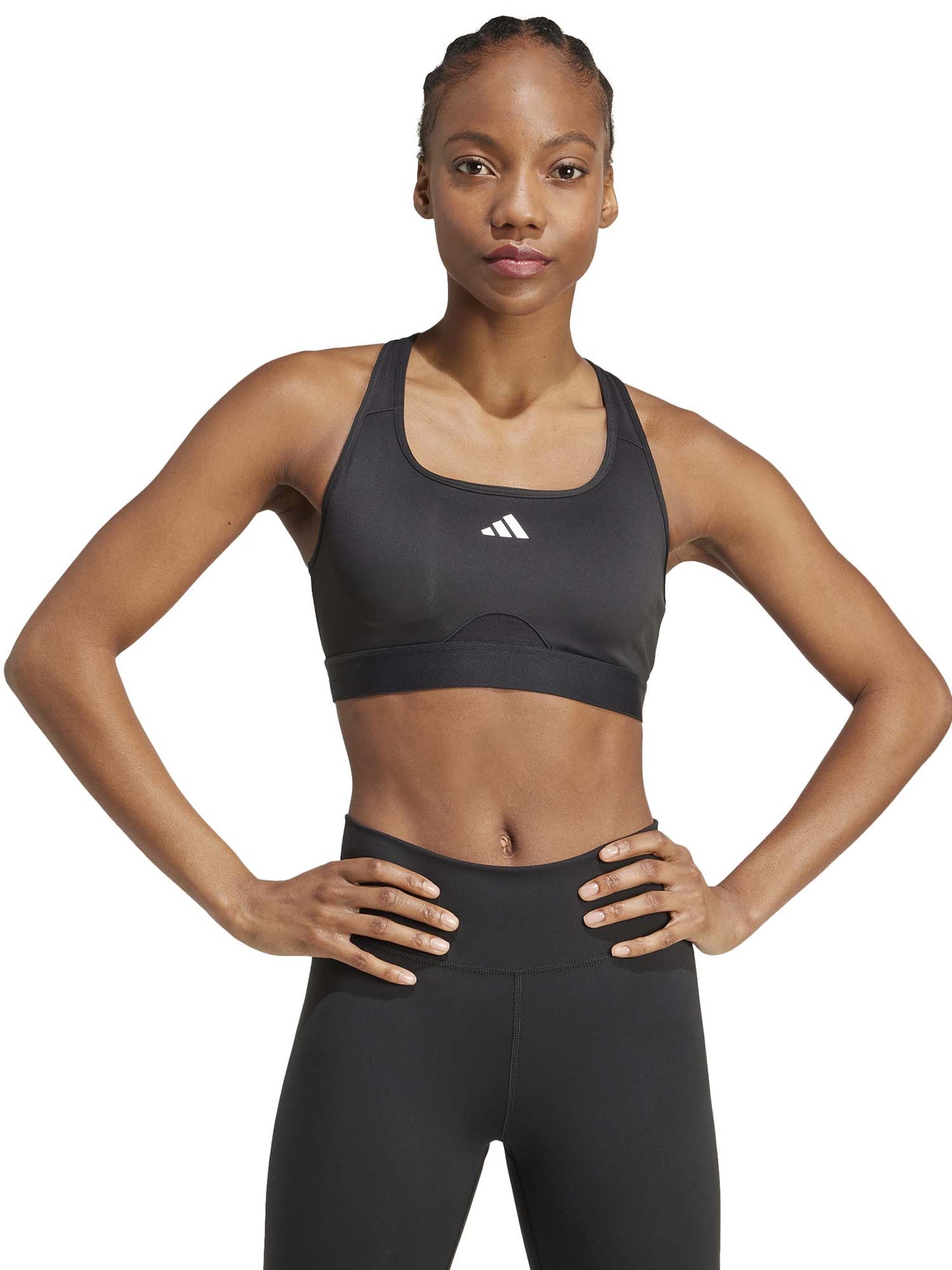 REGGISENO SPORTIVO POWER REACT ADIDAS DONNA NERO