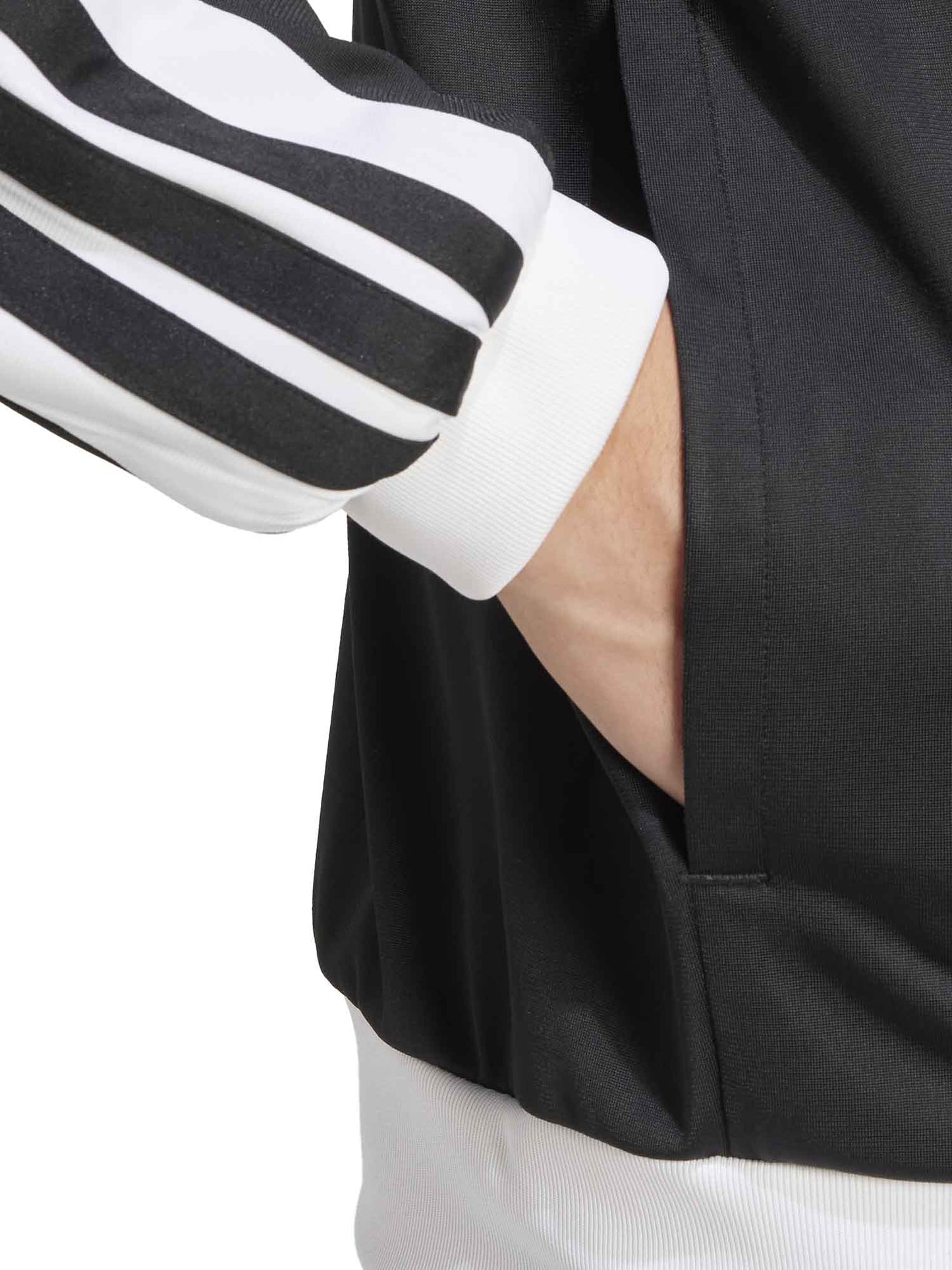 FELPA TRICOT FULLZIP ADIDAS UOMO NERO-BIANCO