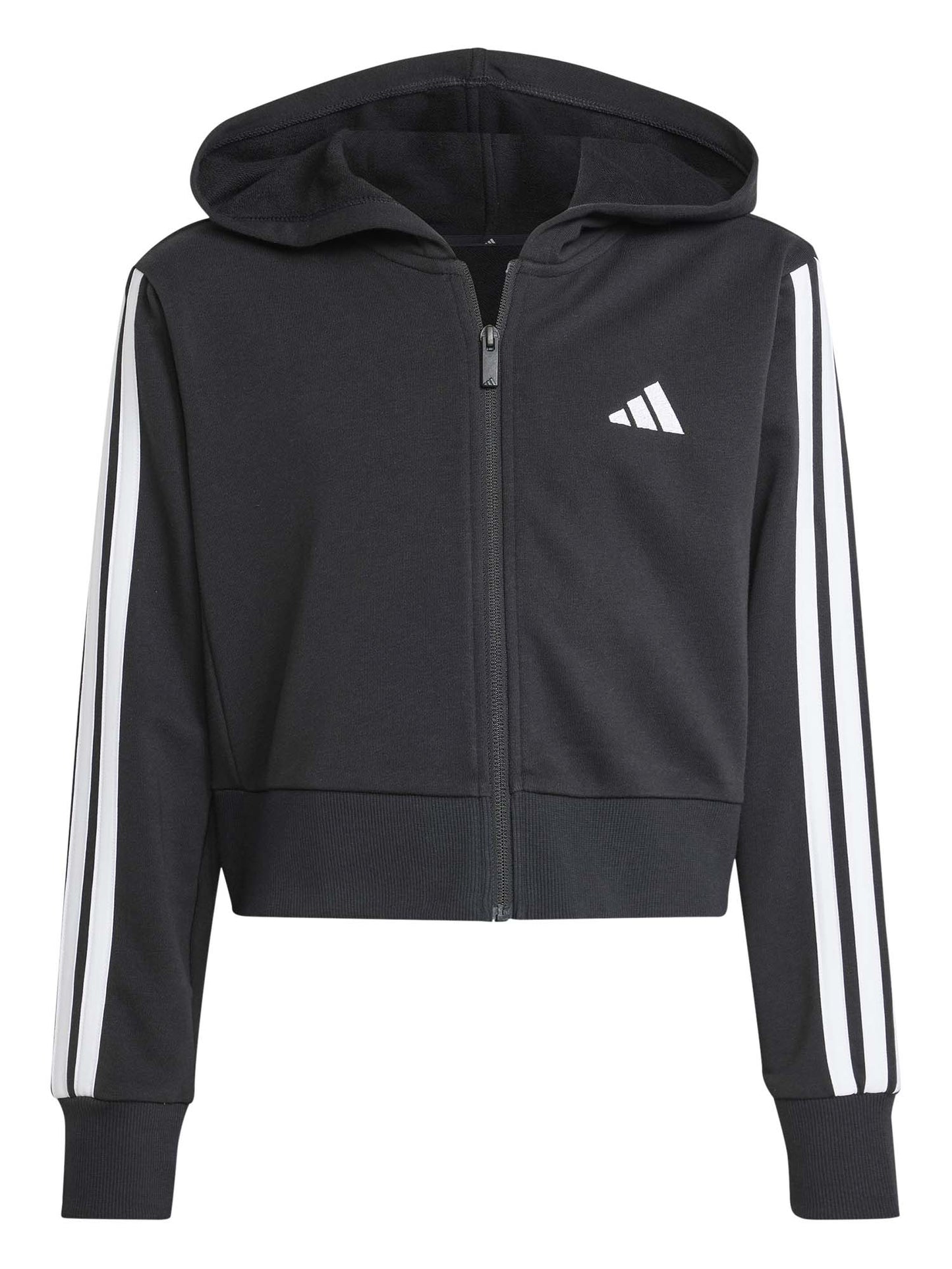 FELPA CON CAPPUCCIO CROPPED ADIDAS TAGAZZA NERO