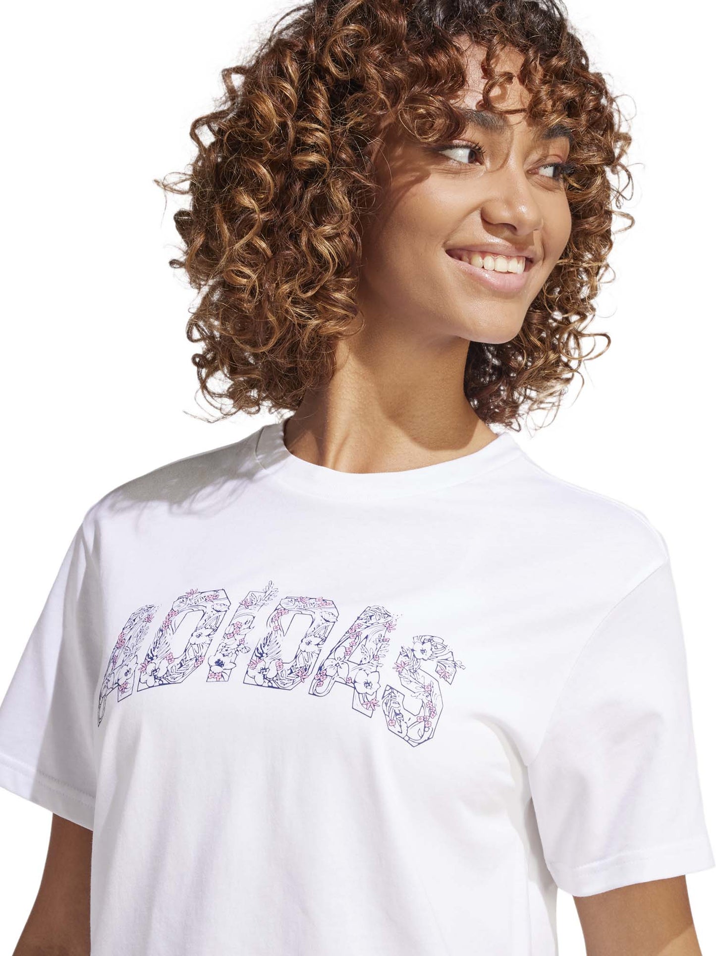 T-SHIRT TECH ILLUSTRATE ADIDAS DONNA BIANCO