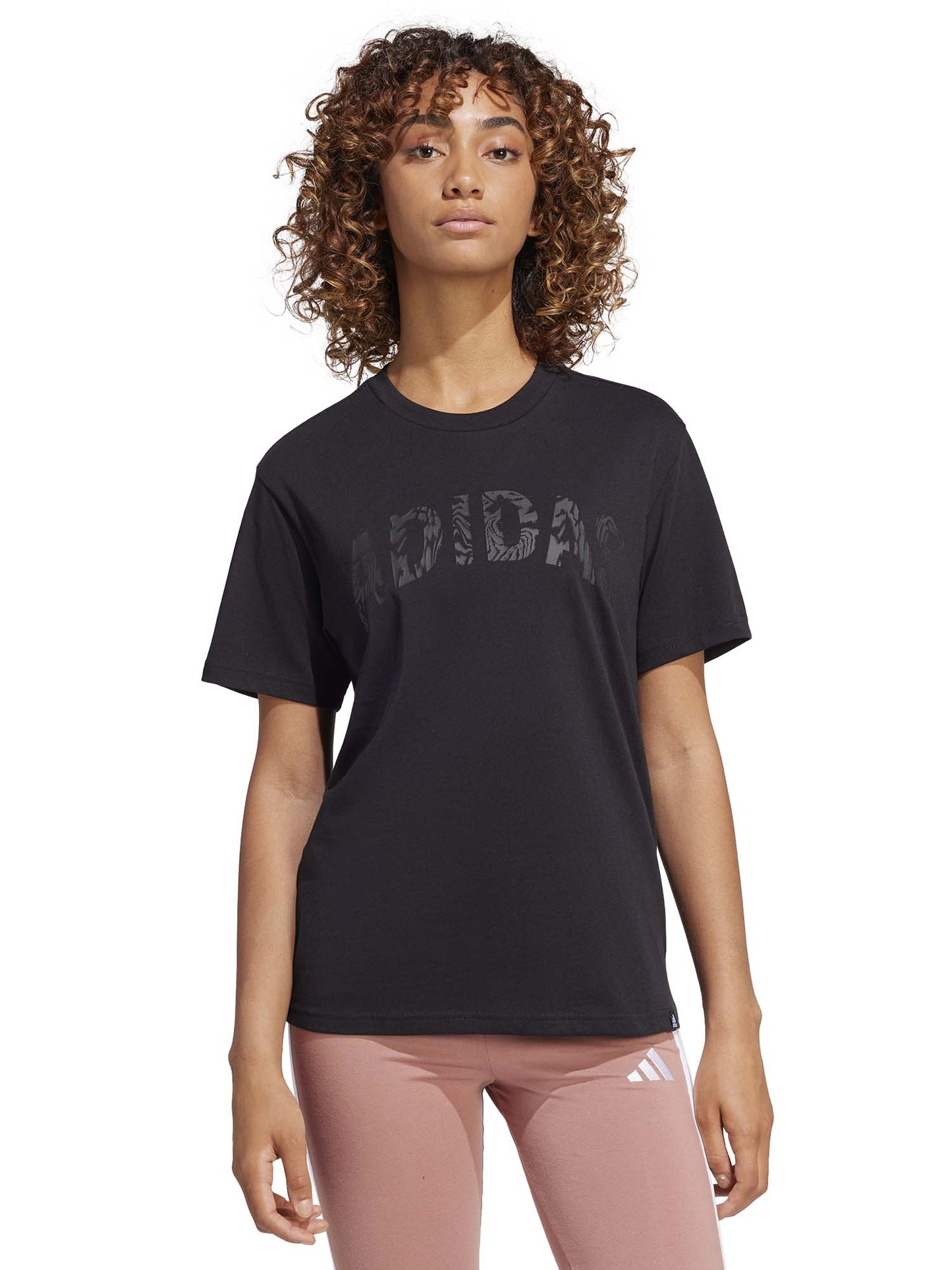T-SHIRT GRAPHIC ADIDAS DONNA NERO