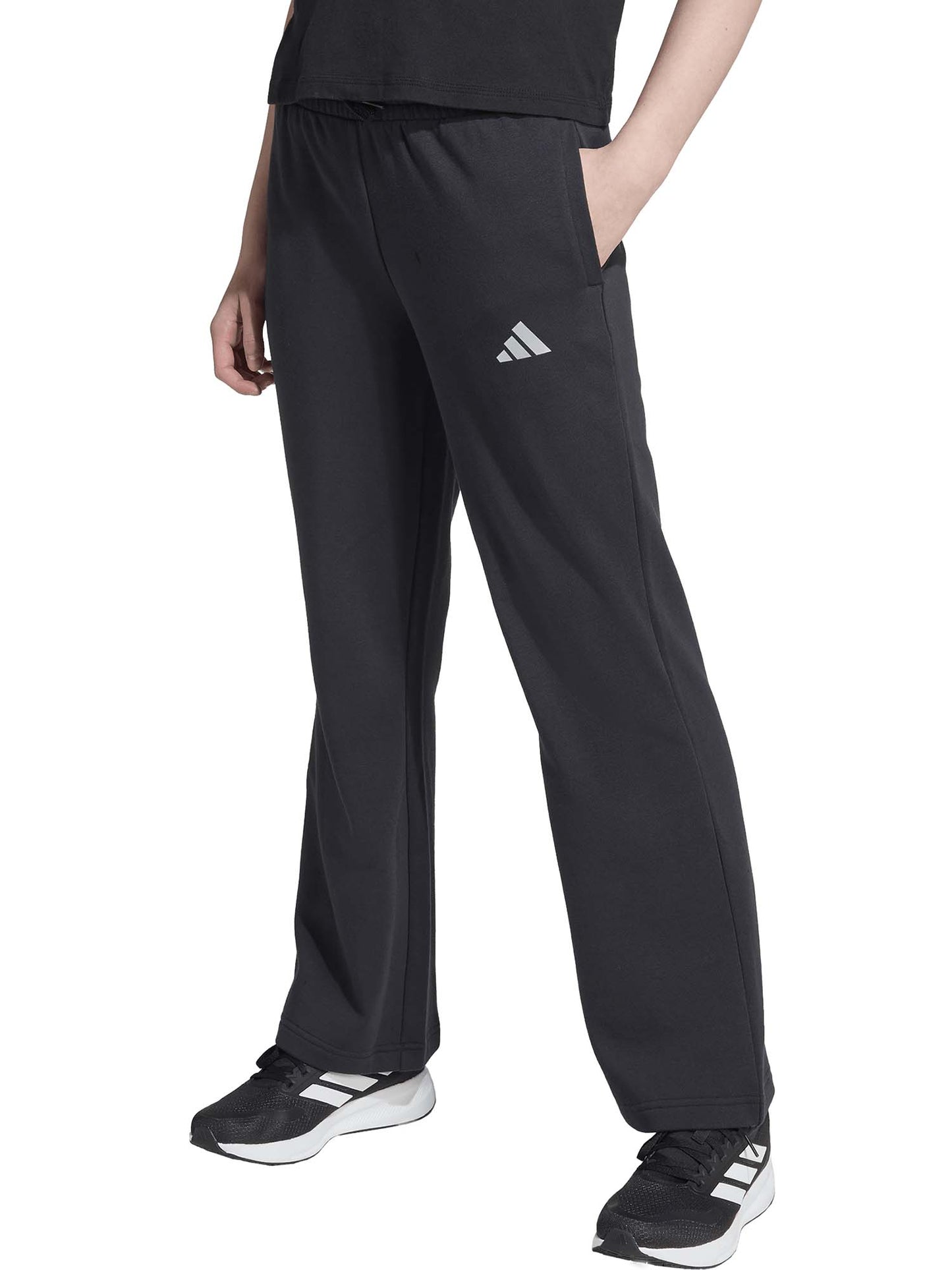 PANTALONE GLAM ADIDAS DA BAMBINA NERO