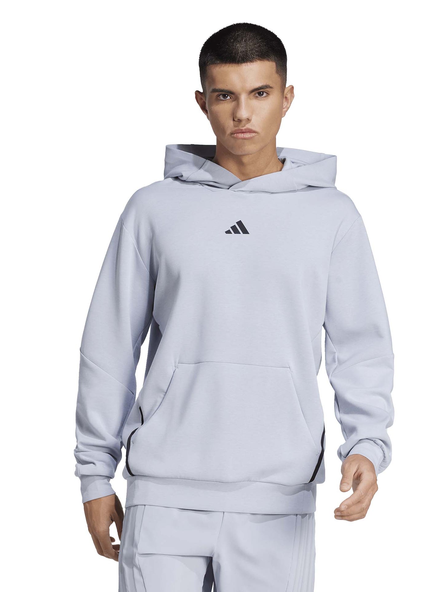 FELPA CON CAPPUCCIO DESIGNED FOR TRAINING ADIDAS UOMO GRIGIO