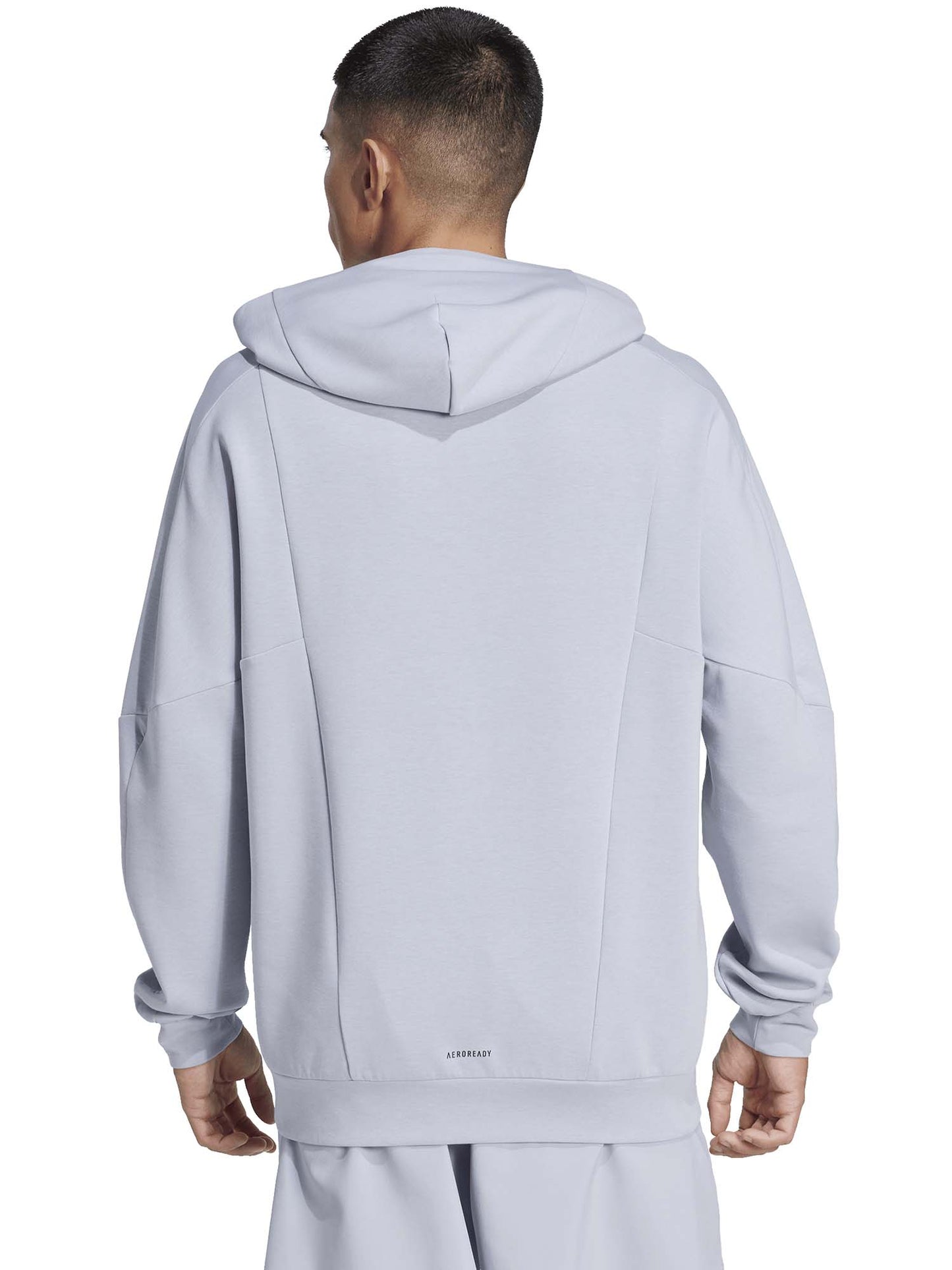 FELPA CON CAPPUCCIO DESIGNED FOR TRAINING ADIDAS UOMO GRIGIO