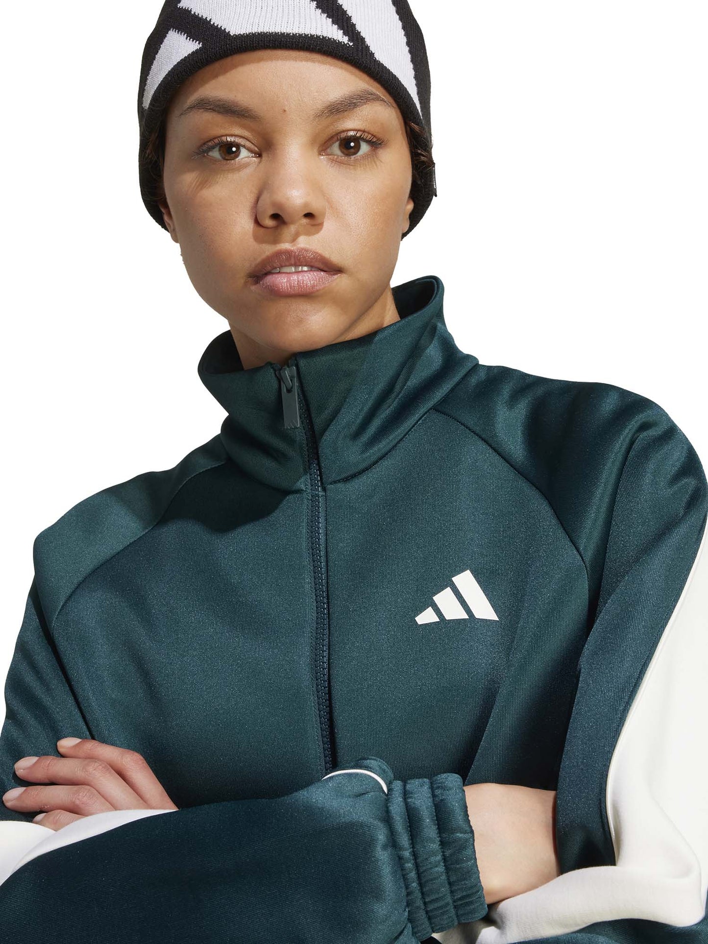 FELPA CON ZIP STADIUM ADIDAS DONNA VERDONE