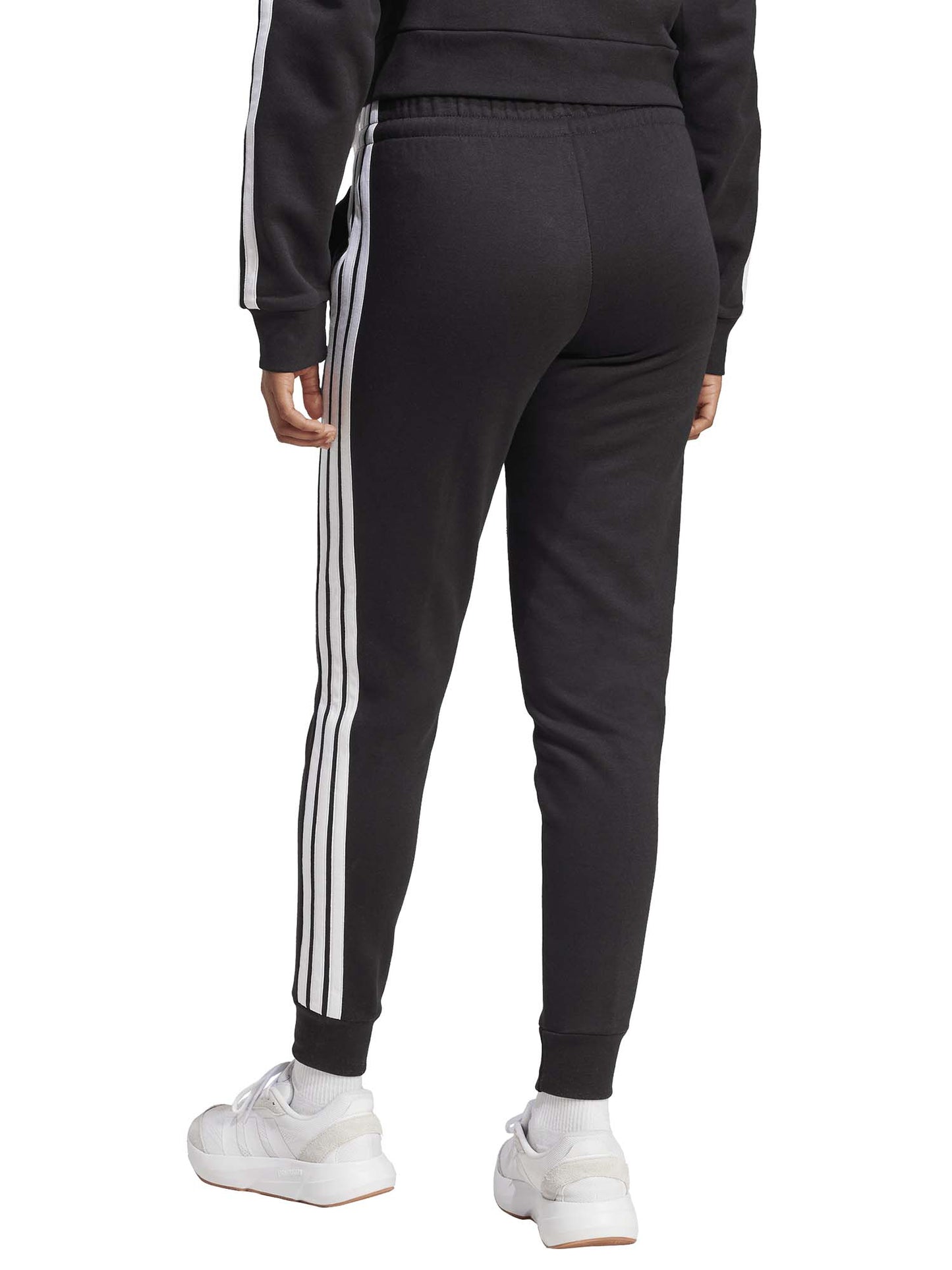 PANTALONE SLIM ESSENTIALS IN PILE ADIDAS DONNA NERO