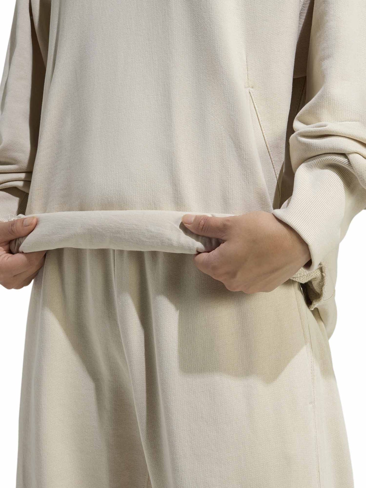 FELPA BEIGE ADIDAS CON CAPPUCCIO DA DONNA