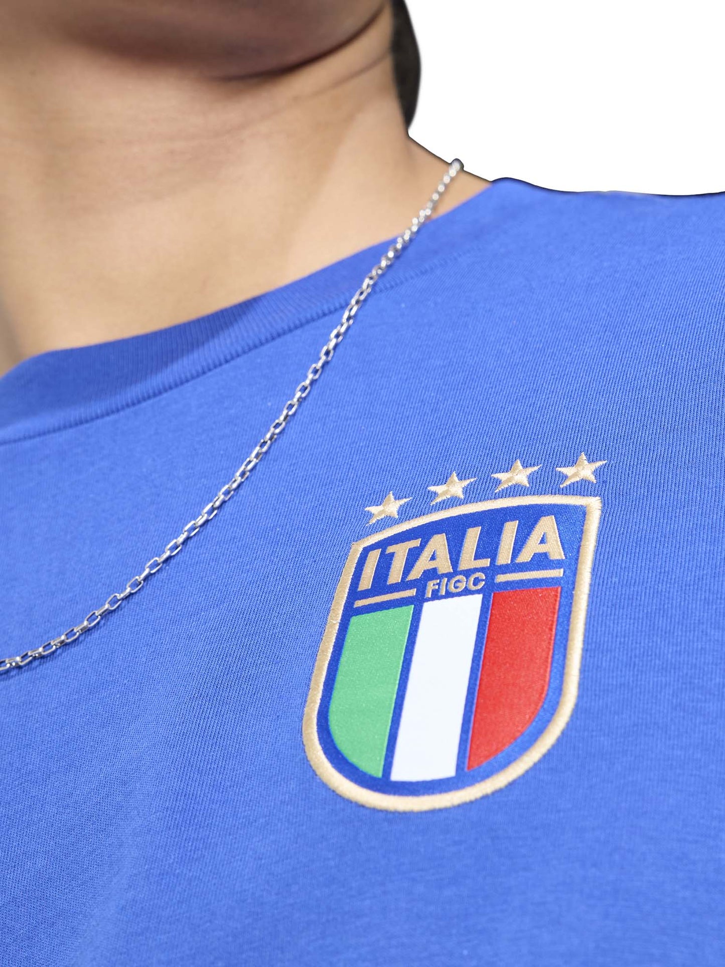 T-SHIRT CALCIO AZZURRA ADIDAS DNA ITALIA DA UOMO