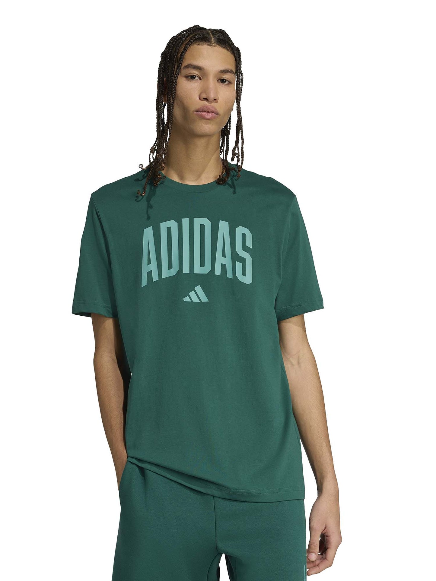 T-SHIRT COLLEGE ADIDAS UOMO VERDONE