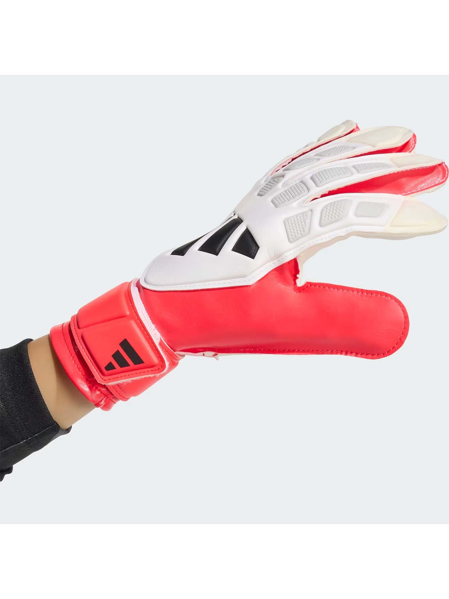 Guanti da portiere rossi Adidas Predator Training per bambino
