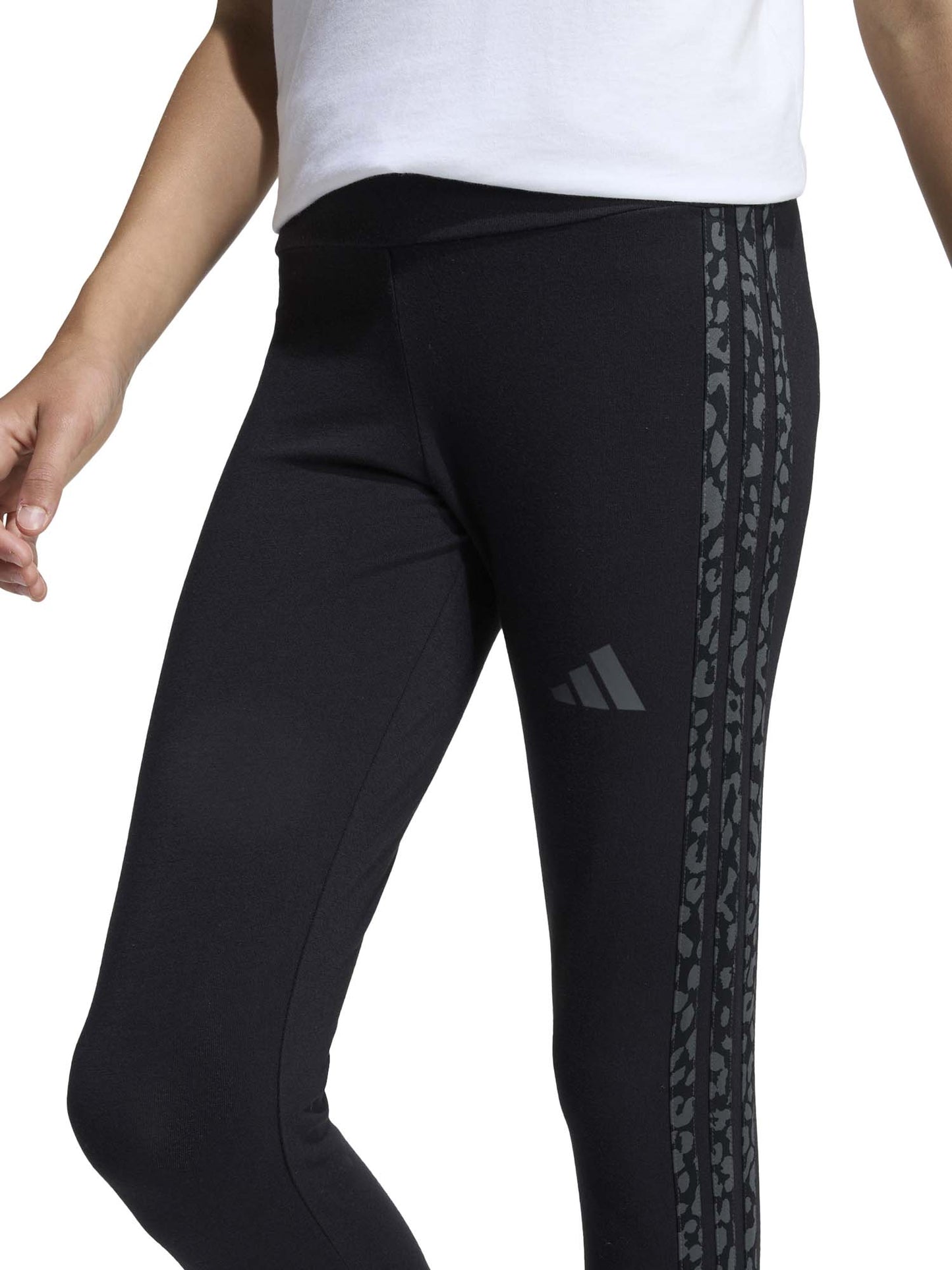LEGGINGS NERO ADIDAS 3STRIPES ANIMAL DA BAMBINA