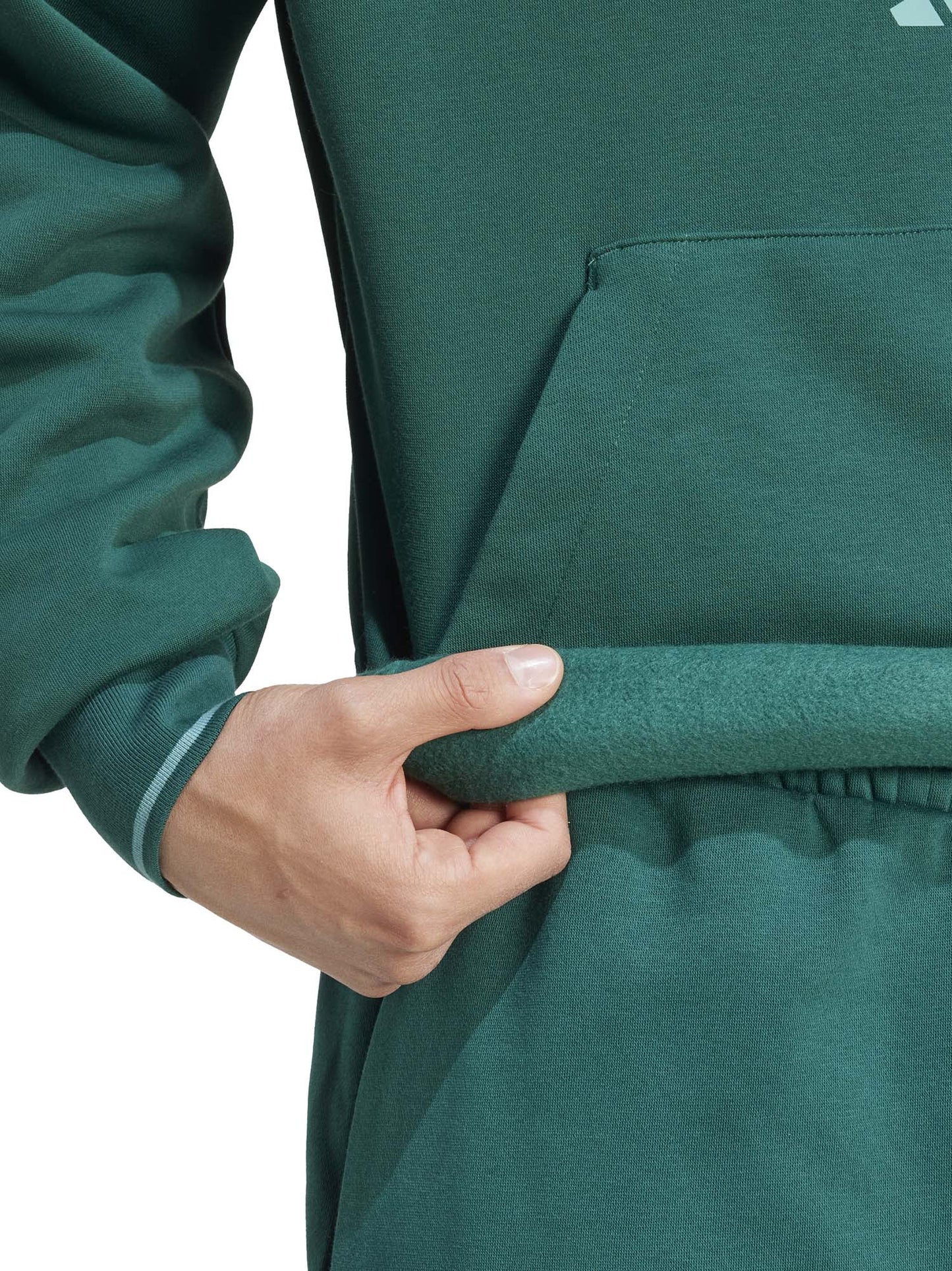 FELPA CON CAPPUCCIO COLLEGIATE ADIDAS UOMO VERDONE