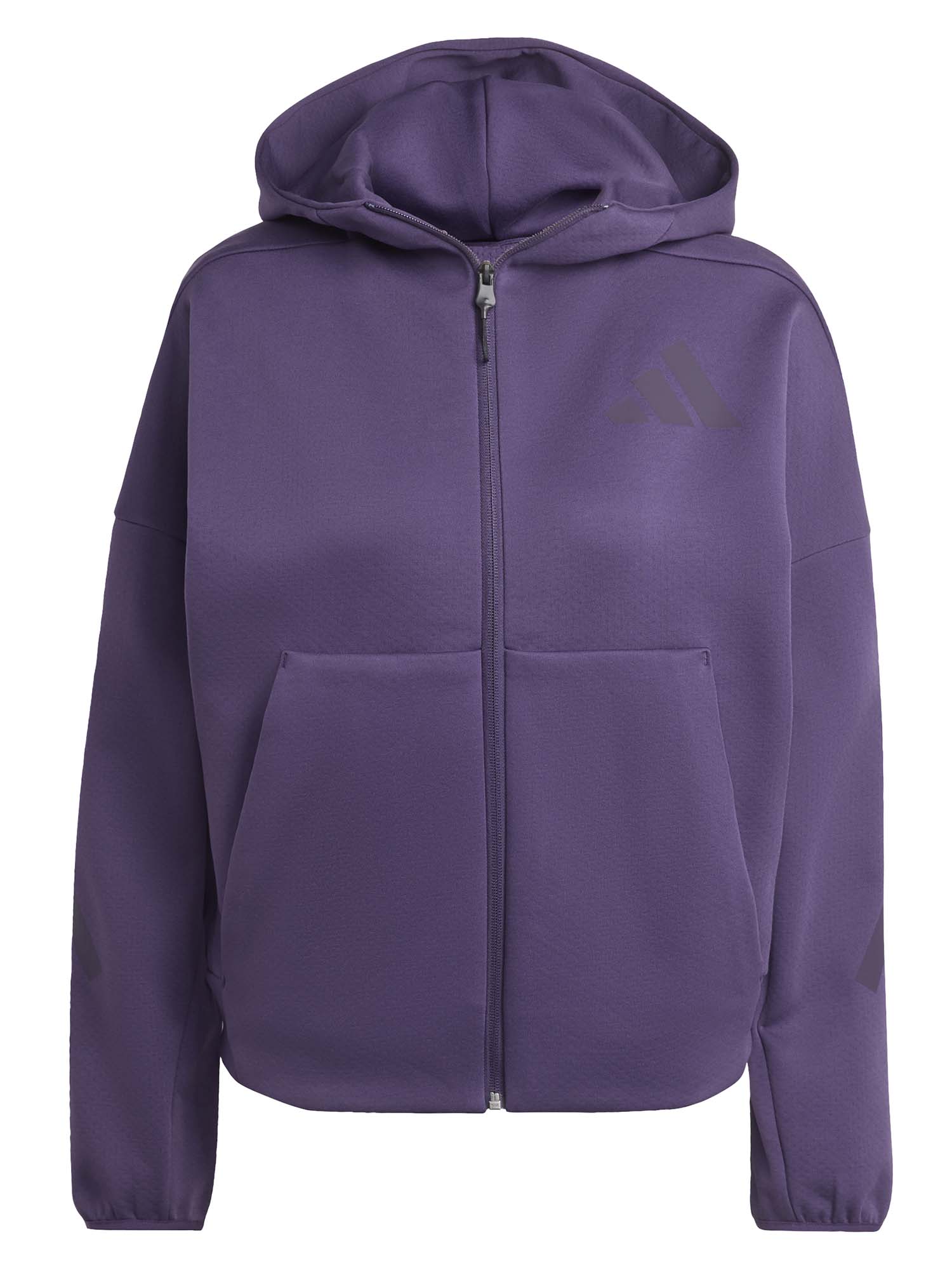 FELPA FULL ZIP E CAPPUCCIO ADIDAS DA DONNA VIOLA – Meca Moda