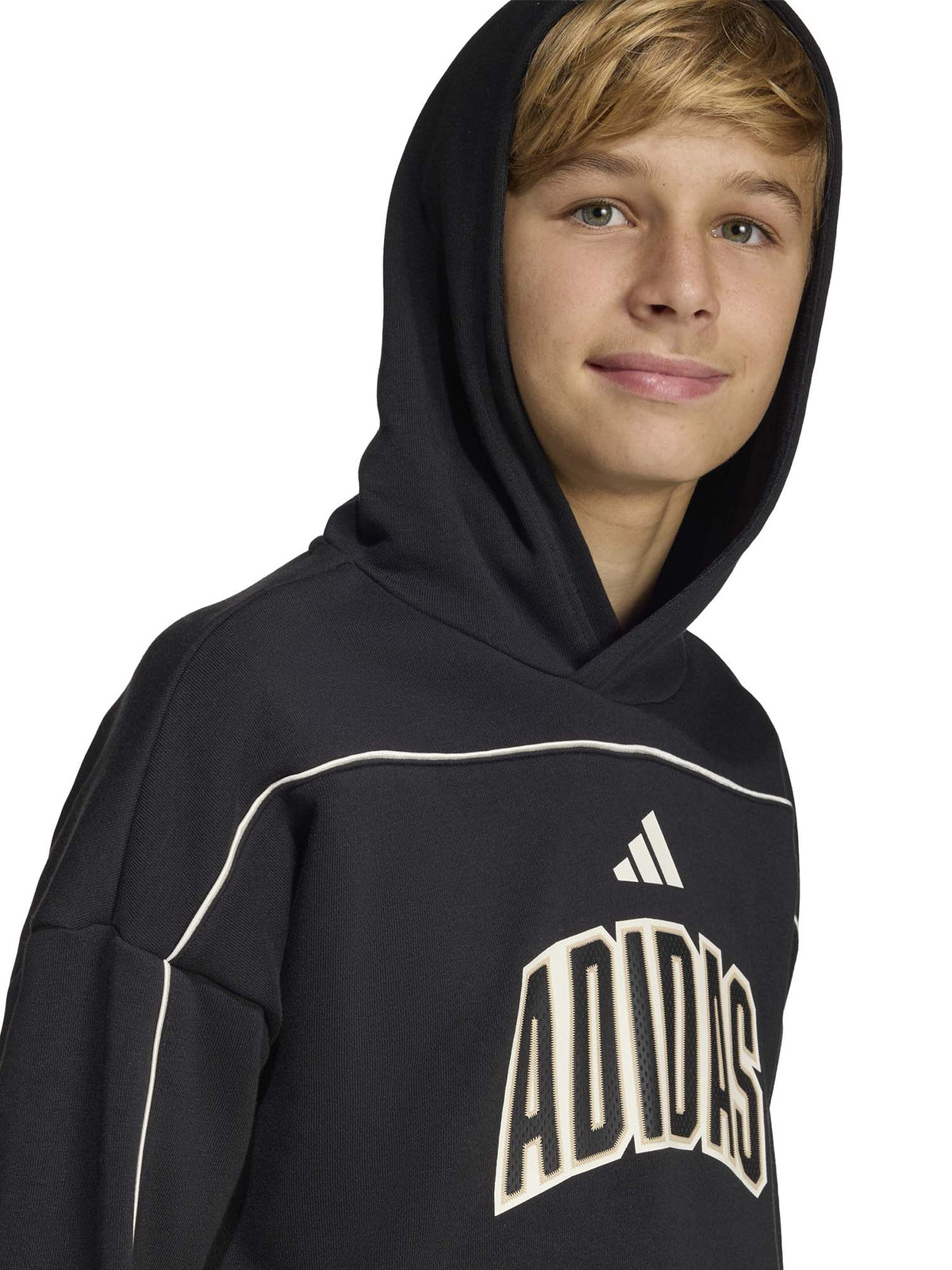 Adidas b felpa capp. da bambino/a nero