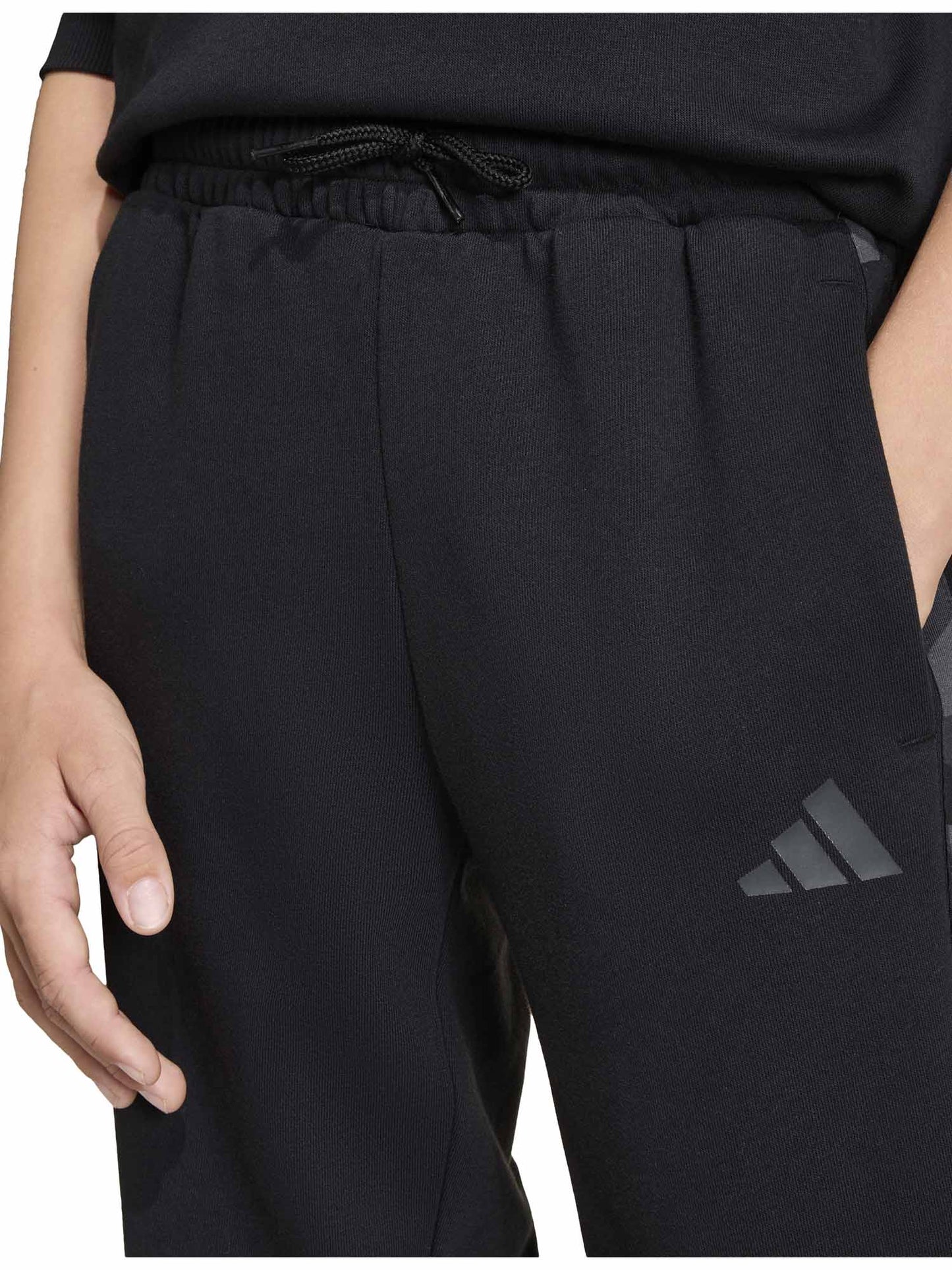 TUTA NERA ADIDAS FELPA+PANTALONE DA BAMBINO