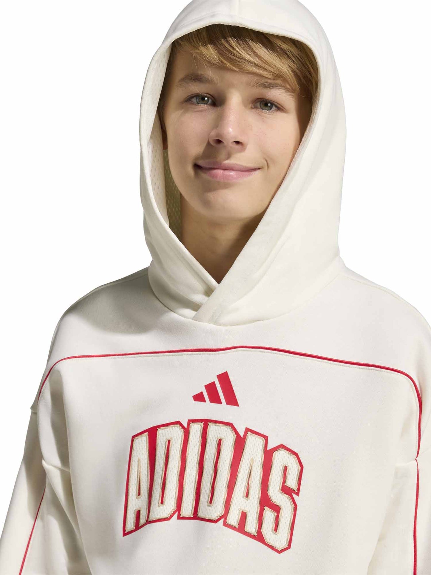 FELPA PANNA ADIDAS CON CAPPUCCIO JUNIOR UNISEX