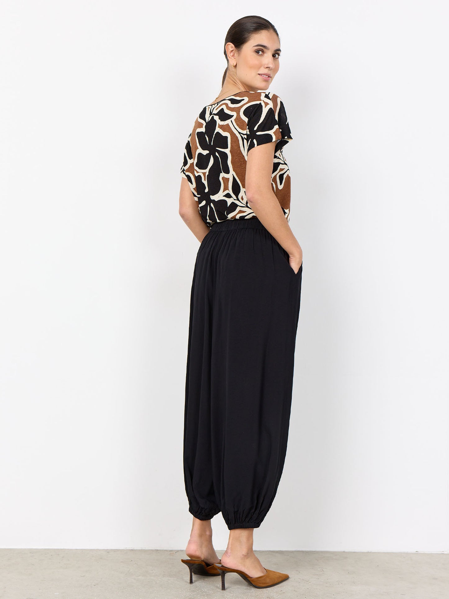 T-shirt donna Soyaconcept marrone primavera-estate