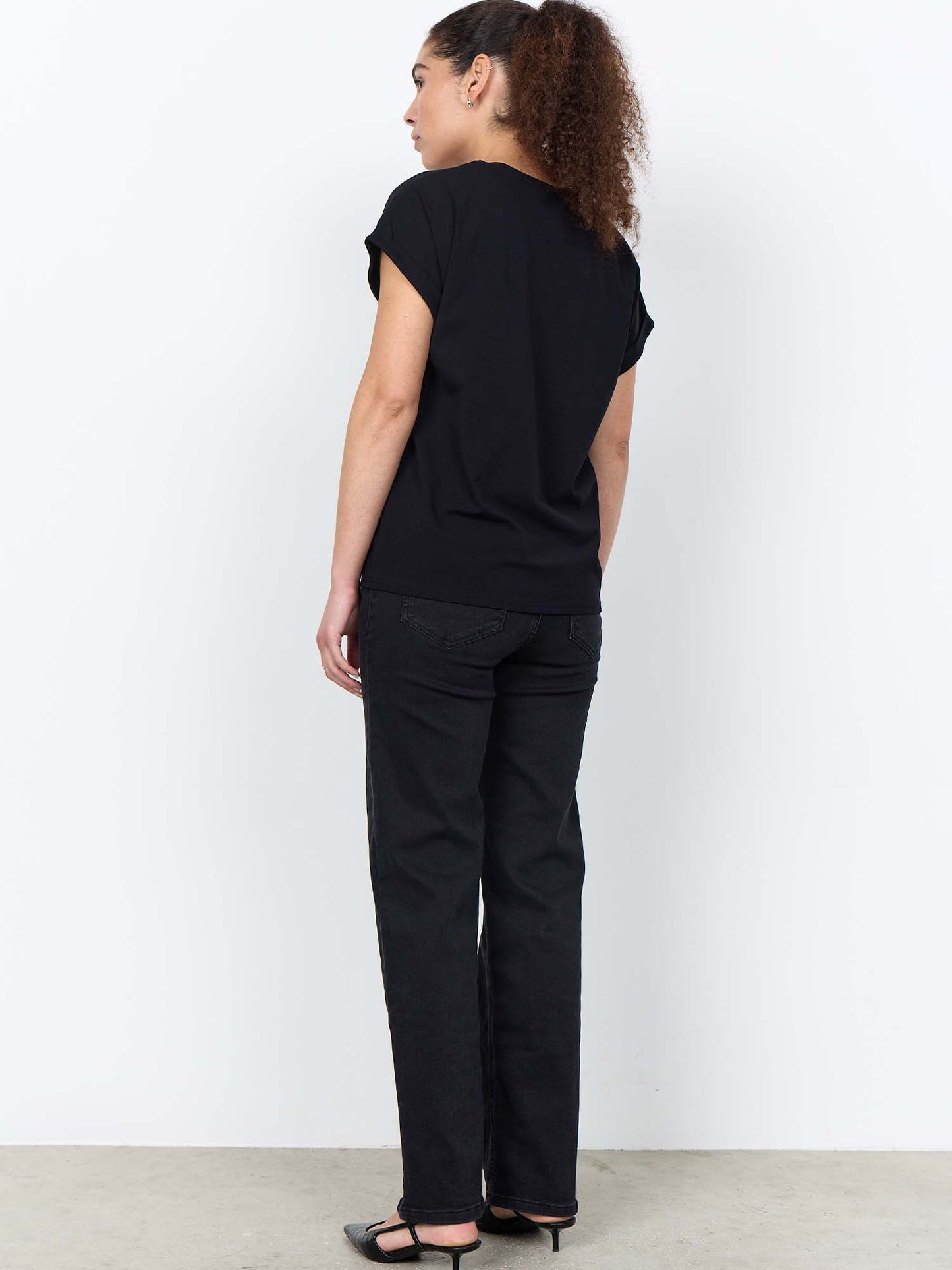 Soyaconcept Rina FP, t-shirt maniche corte da Donna nera