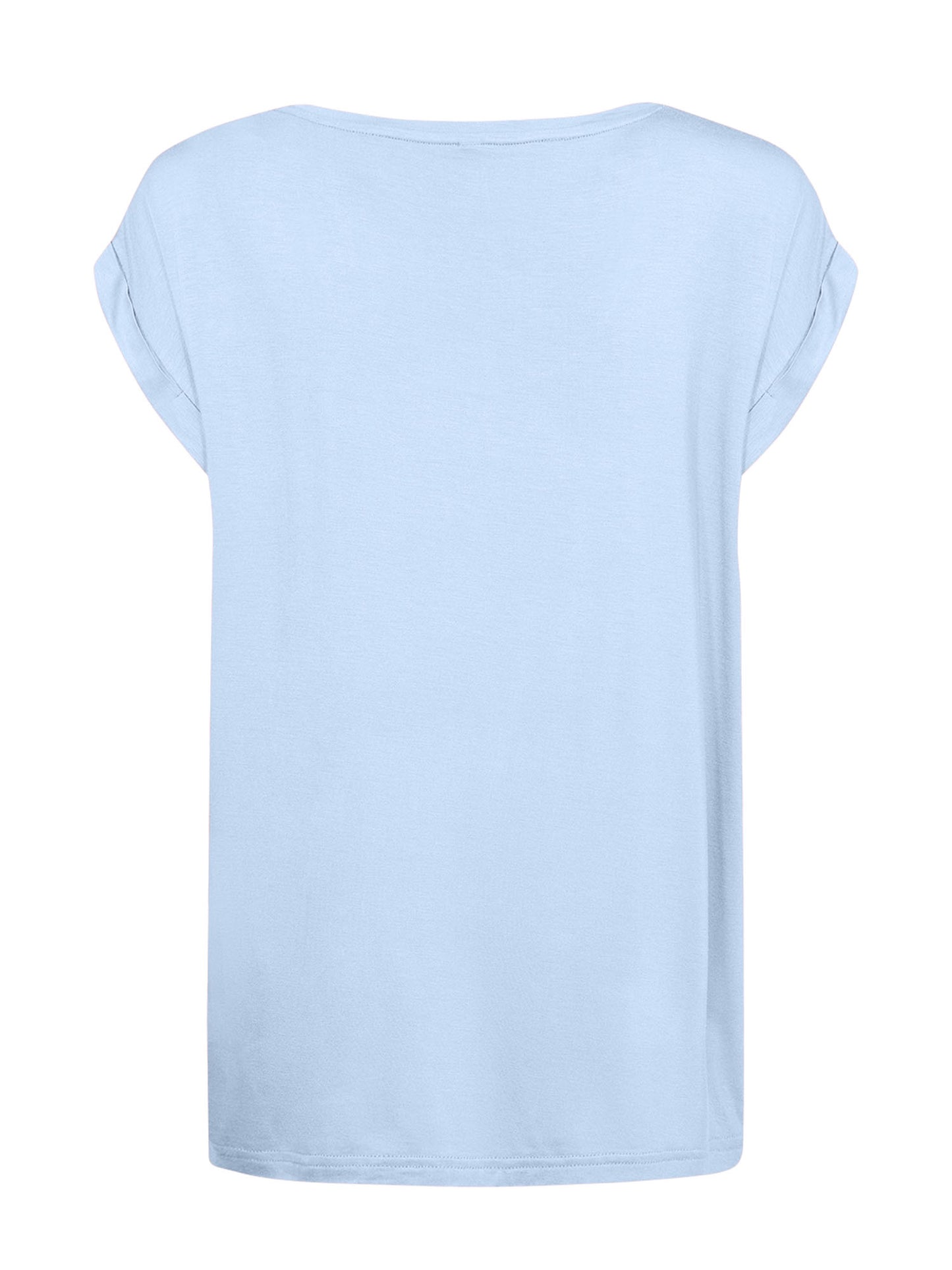 T-shirt azzurra Soyaconcept da donna con scollo rotondo e maniche corte