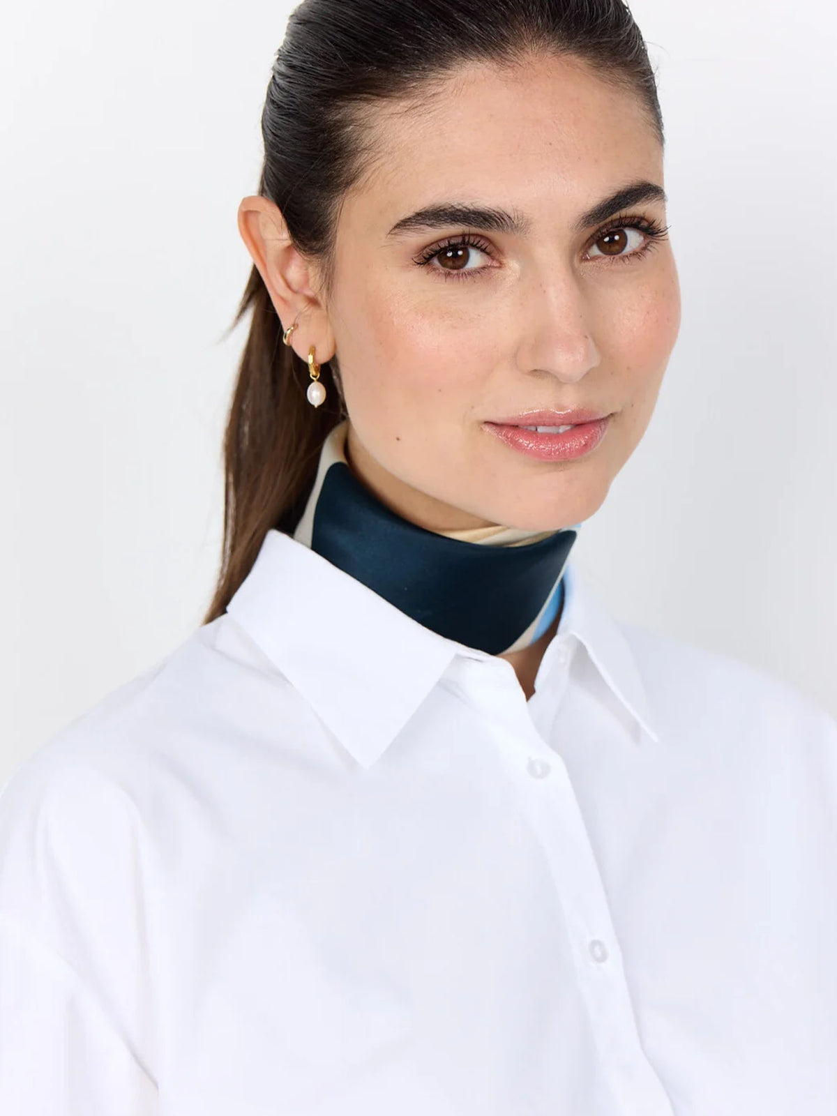 Soya c. camicia crop da donna bianco