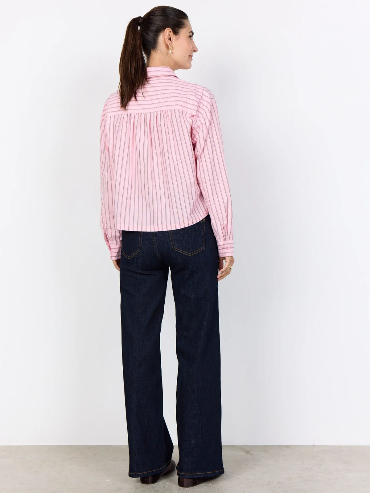 Soya c. camicia crop da donna rosa