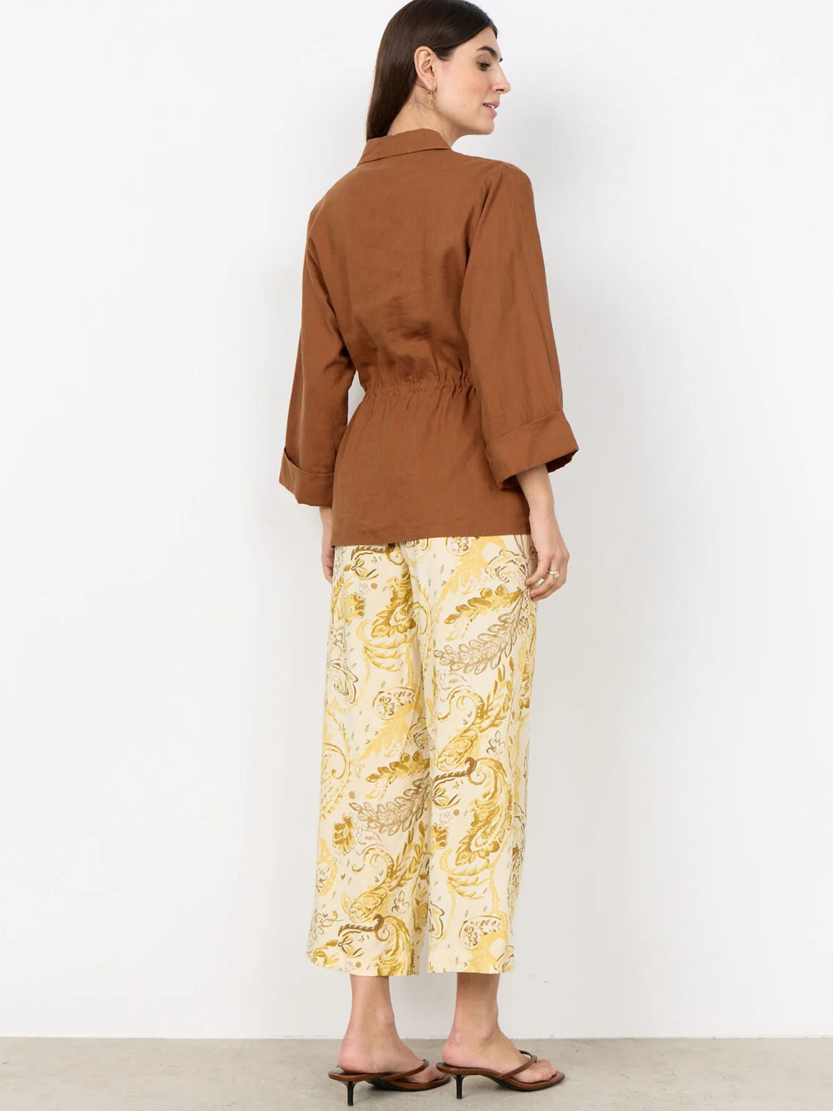 Soya concept saharia camicia da donna tabacco