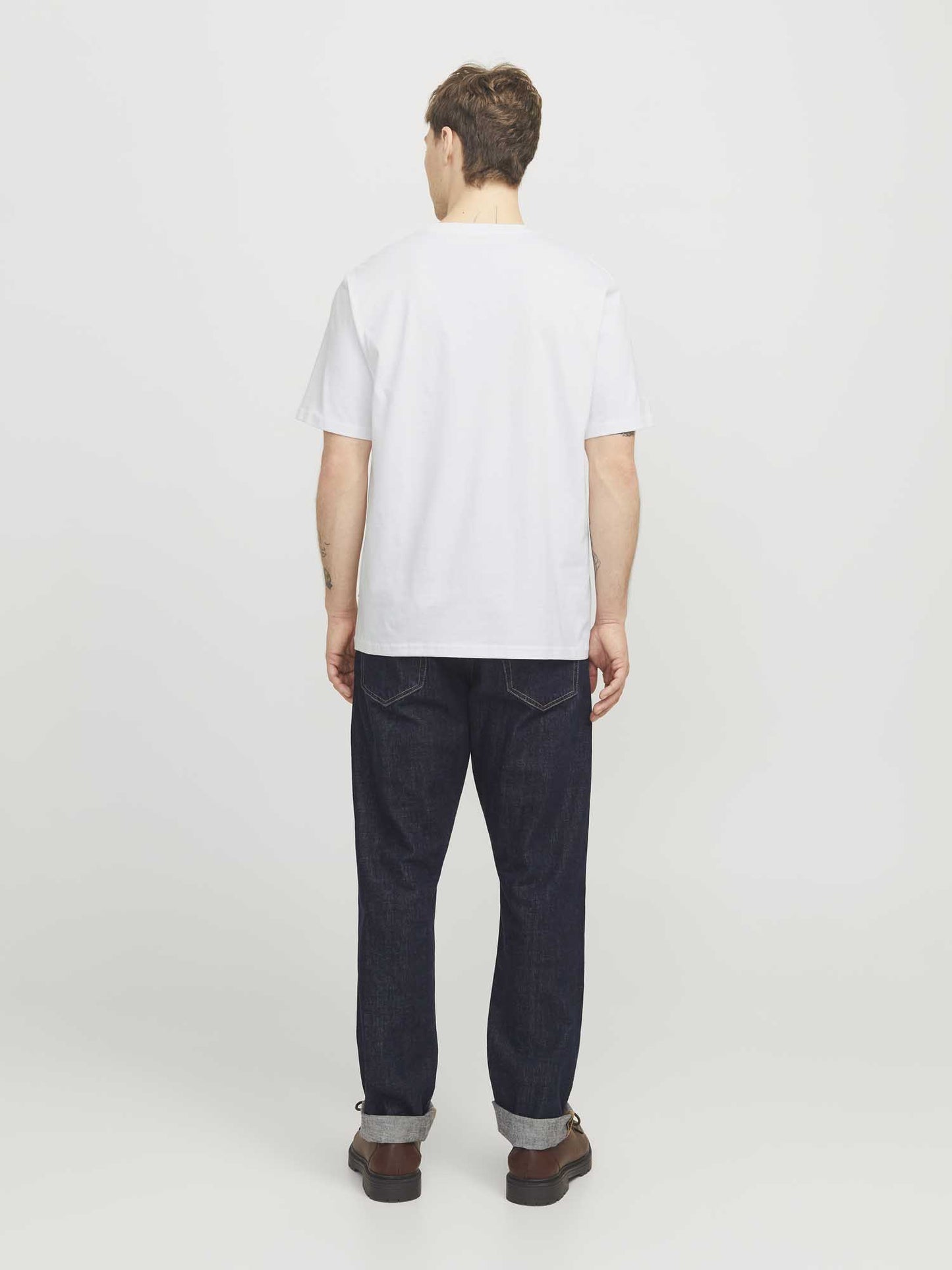 T-SHIRT BOSTON JACK&JONES UOMO BIANCO