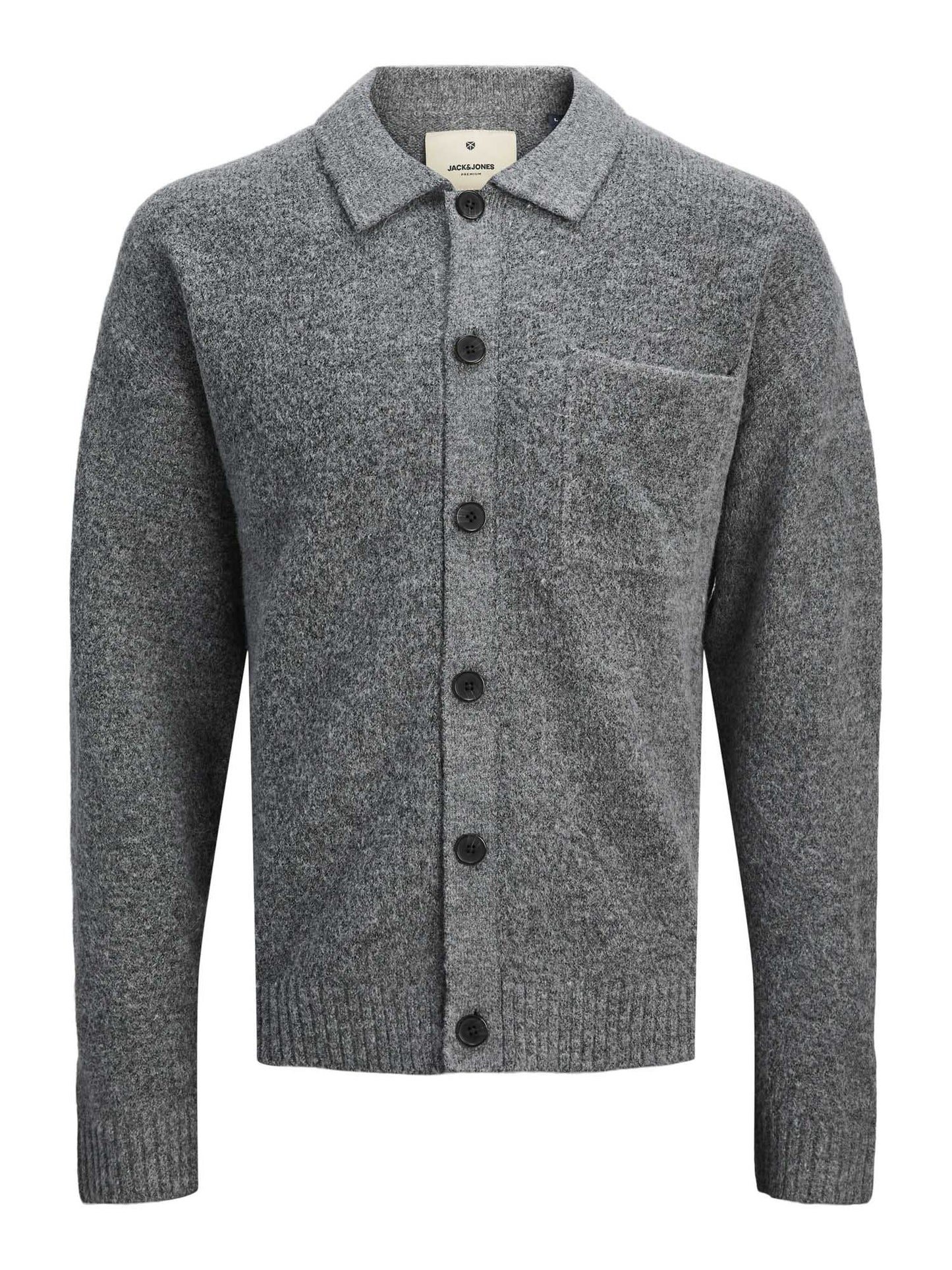 CARDIGAN BLUFINN JACK&JONES DA UOMO GRIGIO