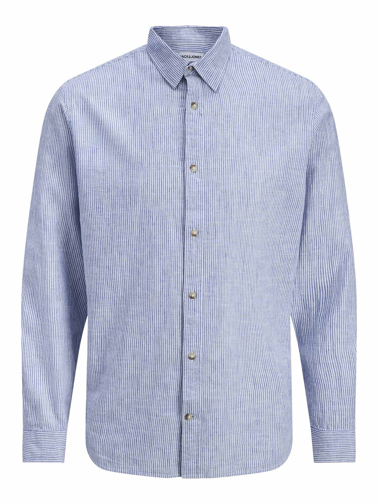 Camicia Jack&Jones Summer in lino e cotone blu da uomo regular fit