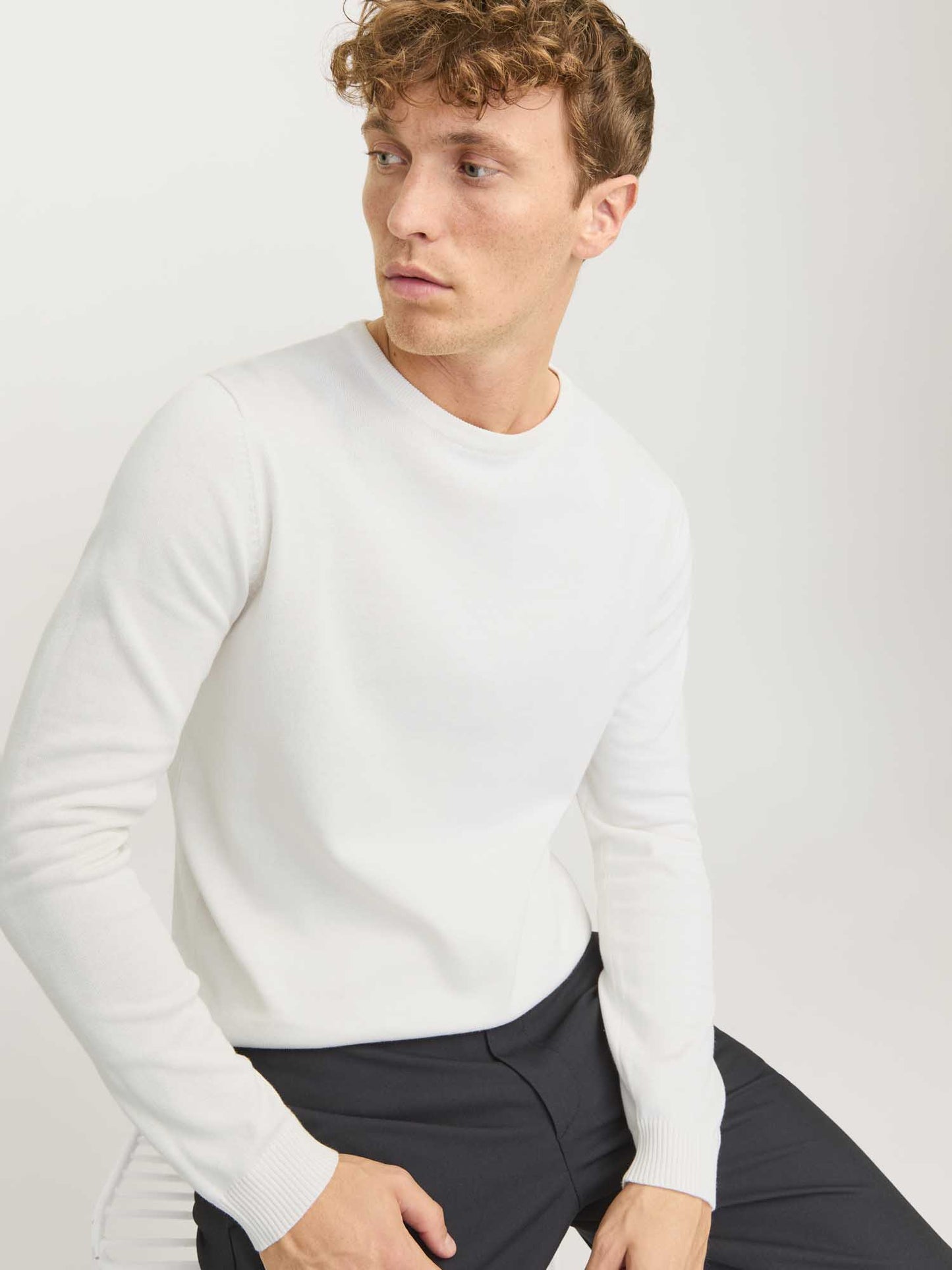 MAGLIA BASIC JACK&JONES DA UOMO PANNA
