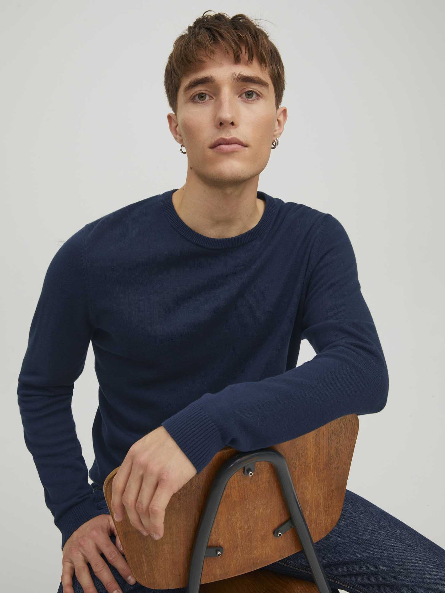 MAGLIA BASIC JACK&JONES DA UOMO BLU