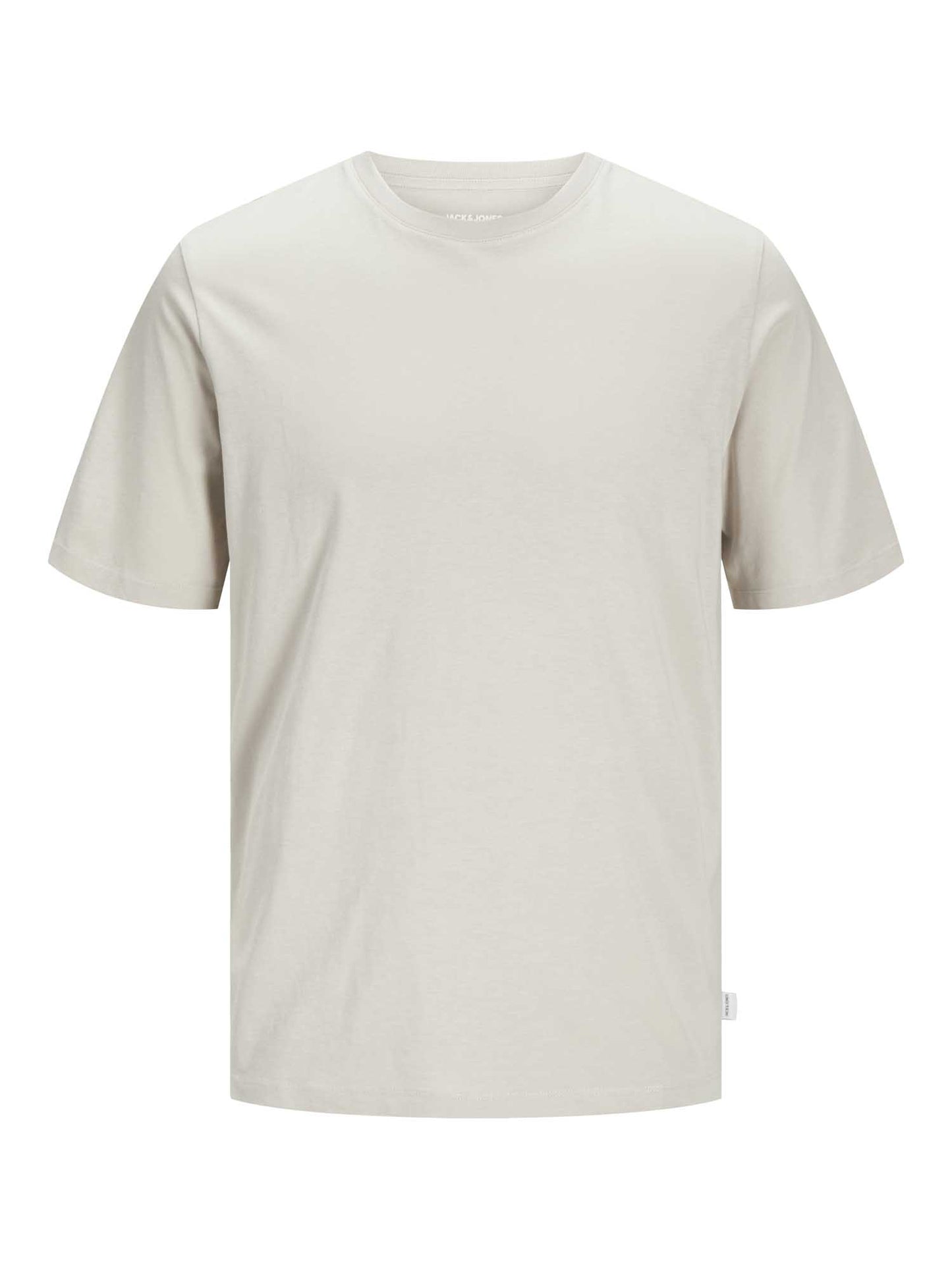 T-SHIRT BASIC GIROCOLLO JACK&JONES DA RAGAZZO PANNA