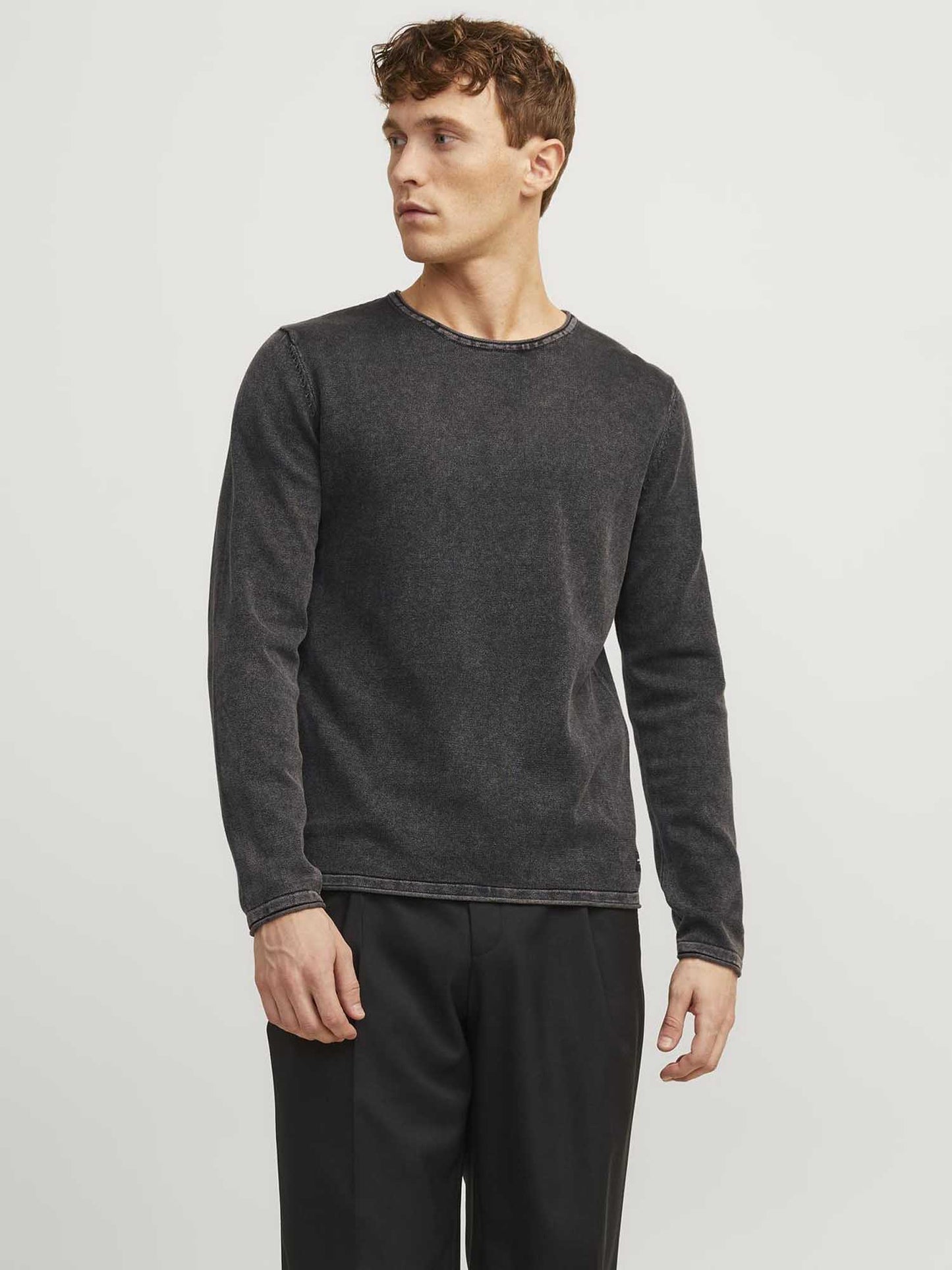 PULLOVER LEO JACK&JONES DA UOMO ANTRACITE