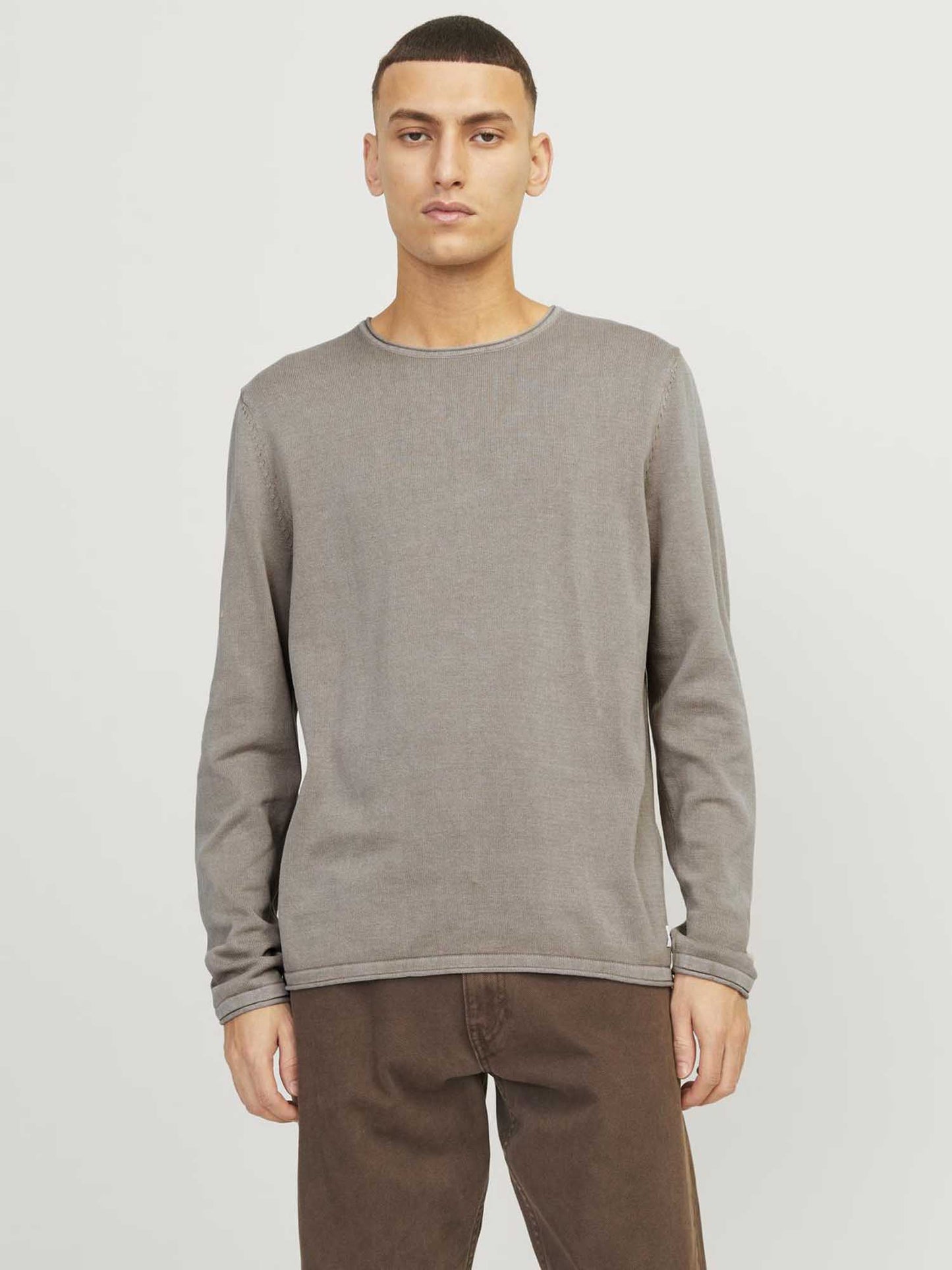 PULLOVER LEO JACK&JONES DA UOMO BEIGE