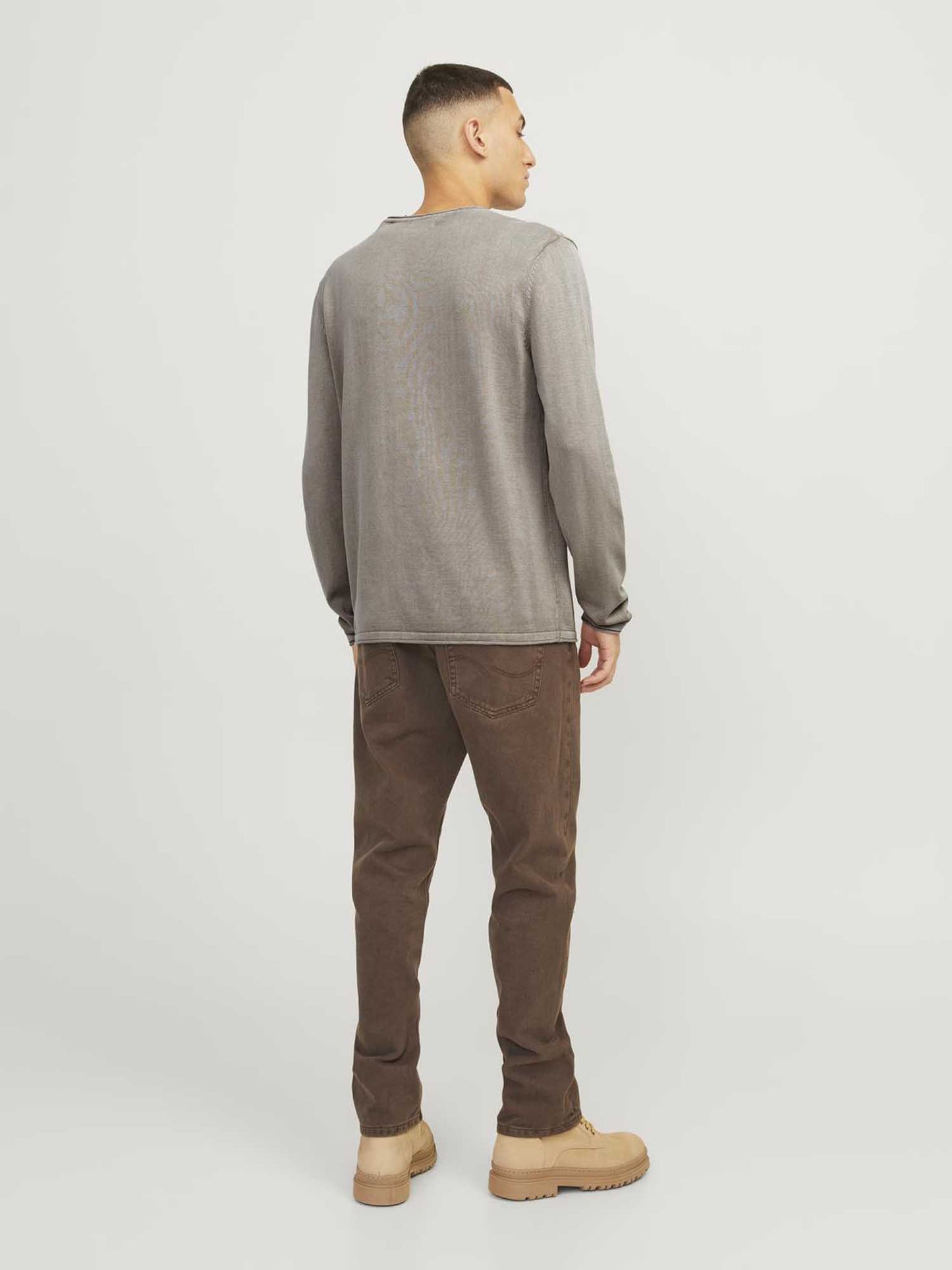 PULLOVER LEO JACK&JONES DA UOMO BEIGE