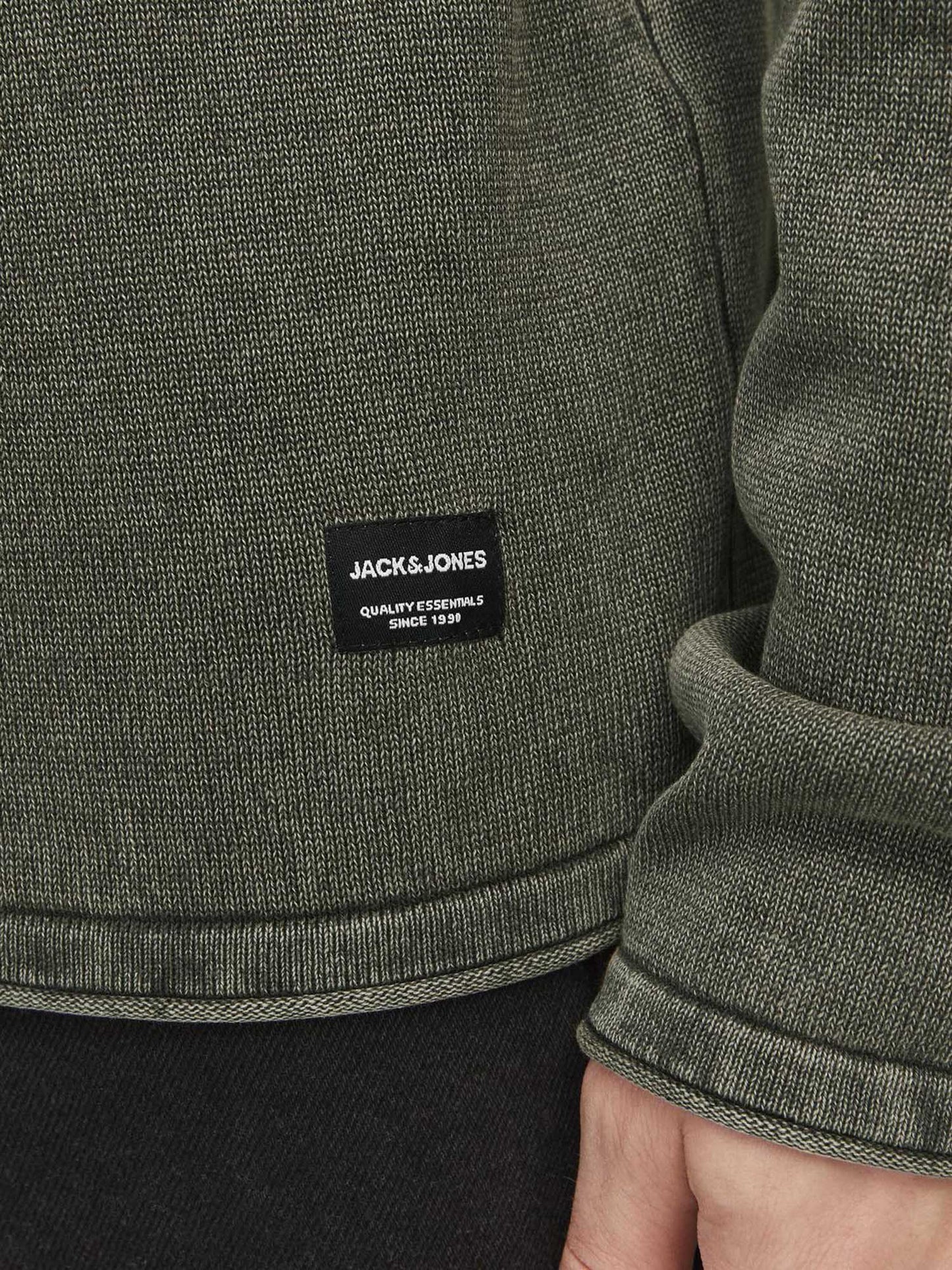 PULLOVER LEO JACK&JONES DA UOMO VERDE MILITARE
