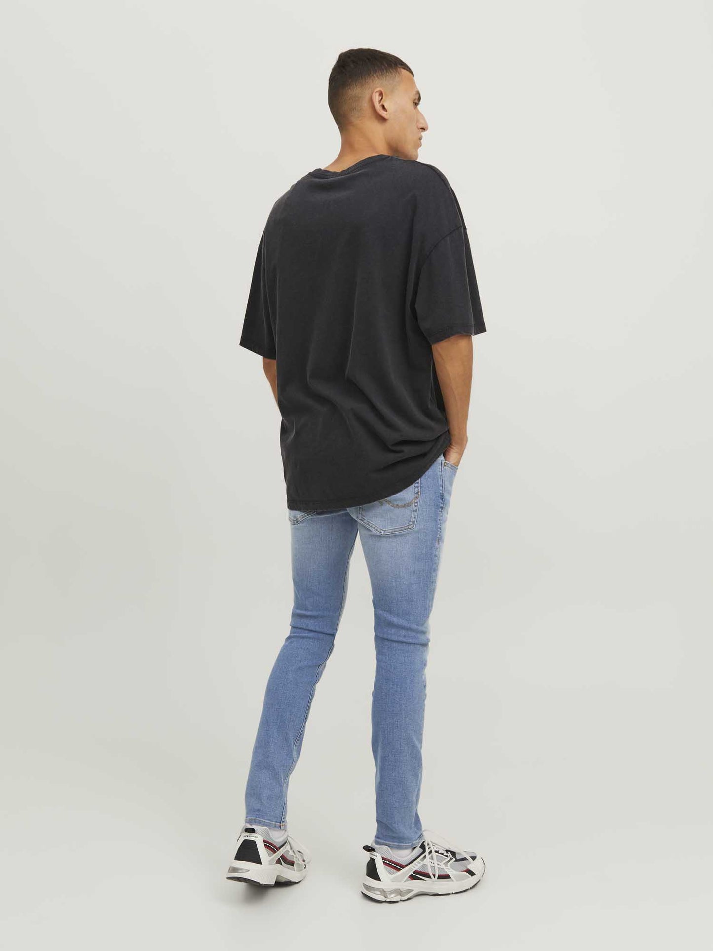 JEANS SKINNY LIAM ORIGINAL JACK & JONES UOMO DENIM CHIARO